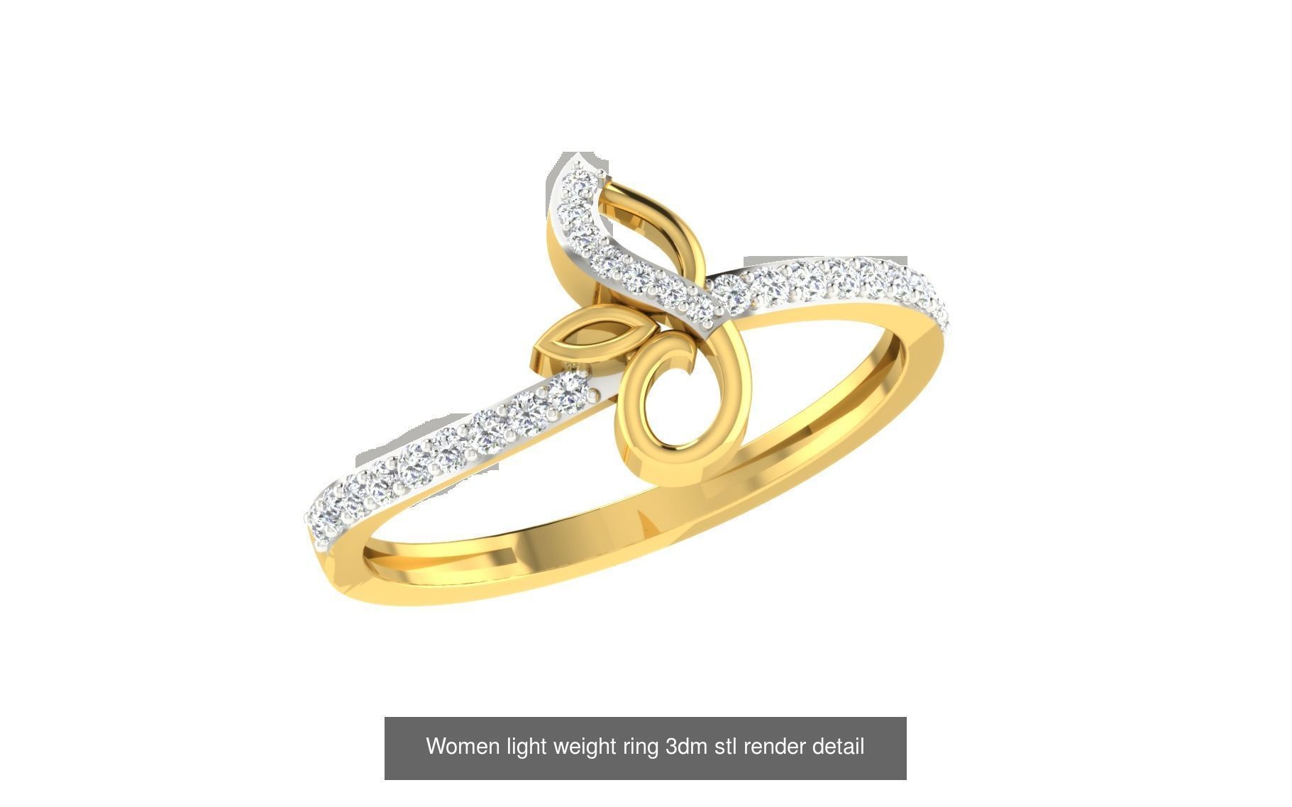 142 Women light weight ring 3dm stl render detail 3D print model 3D Model Collection_43