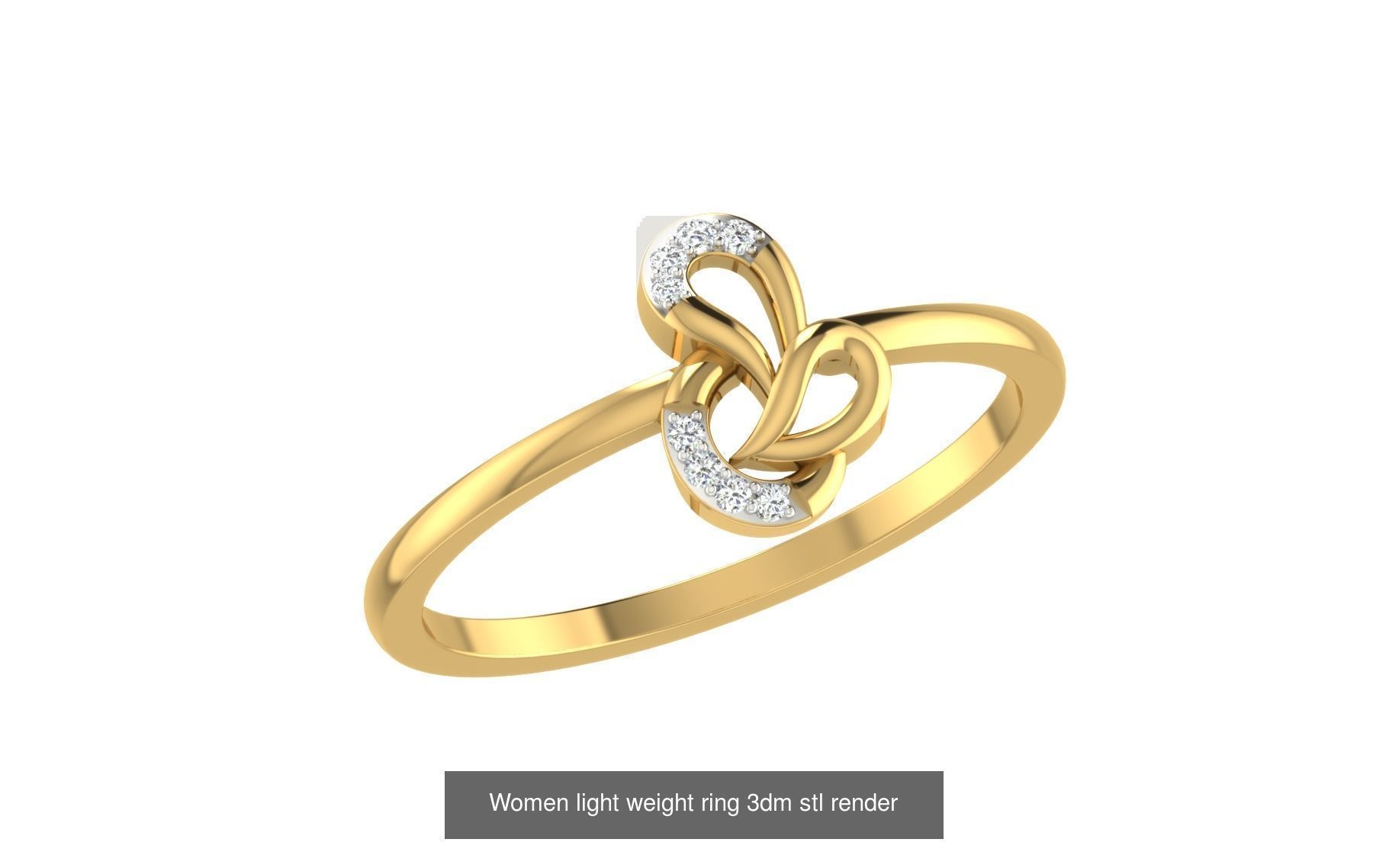 142 Women light weight ring 3dm stl render detail 3D print model 3D Model Collection_64