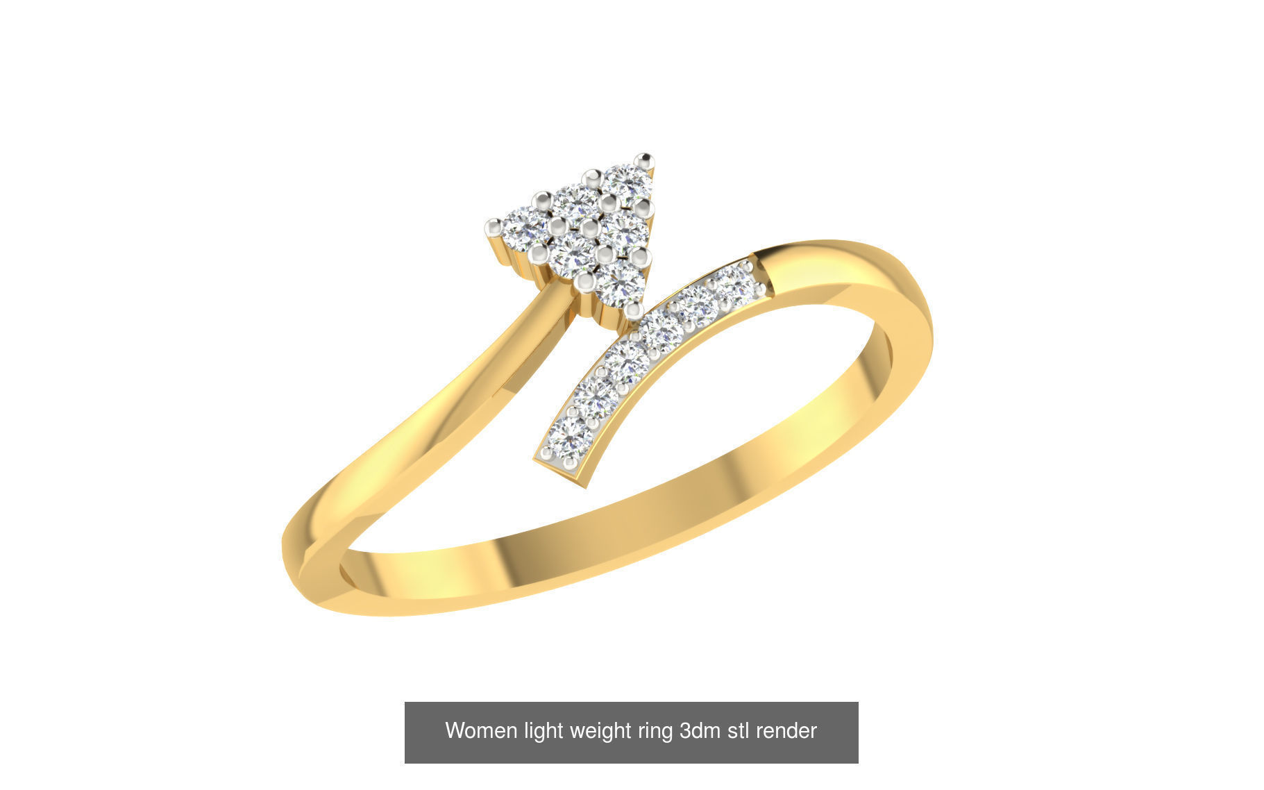 142 Women light weight ring 3dm stl render detail 3D print model 3D Model Collection_94