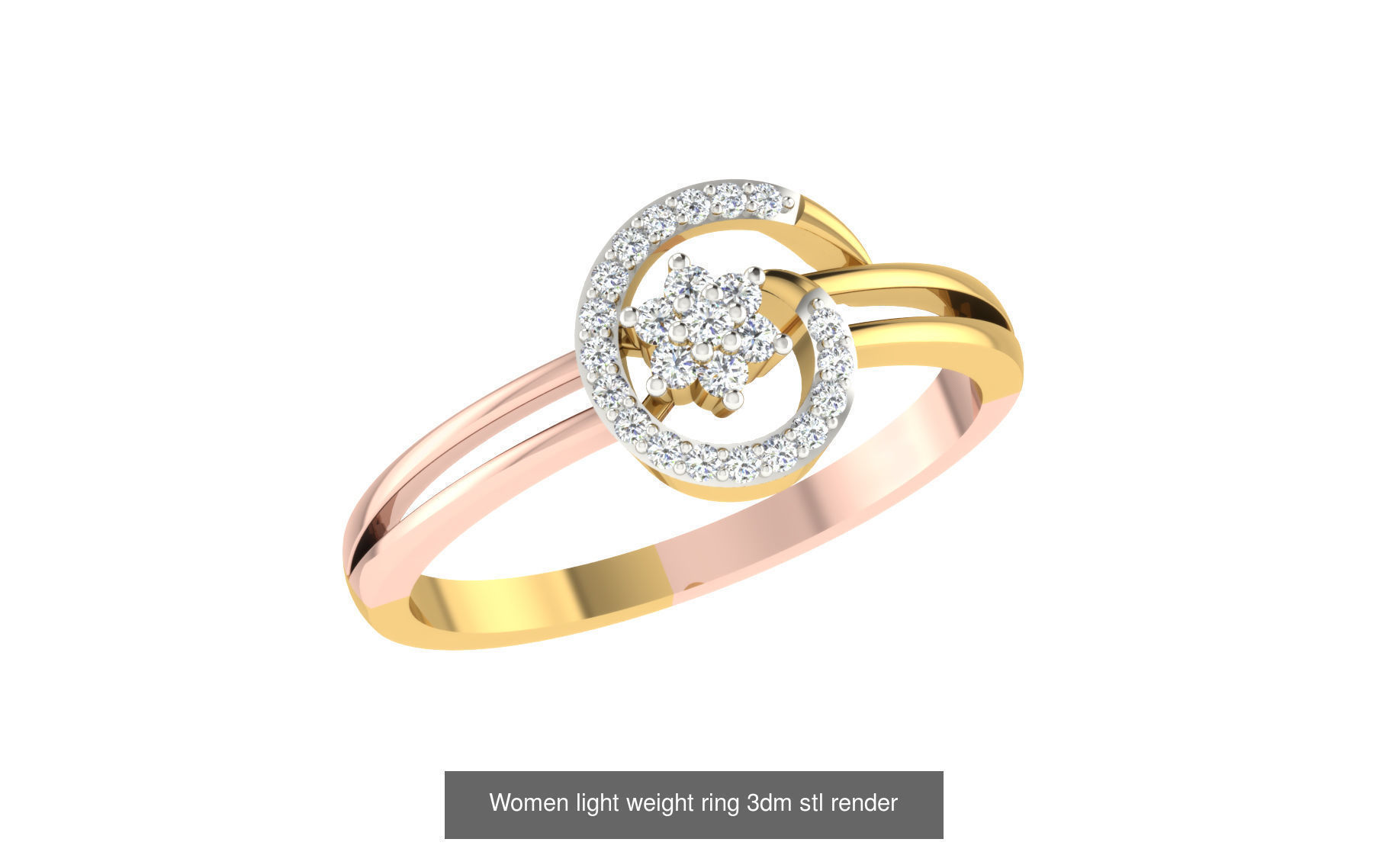 142 Women light weight ring 3dm stl render detail 3D print model 3D Model Collection_87