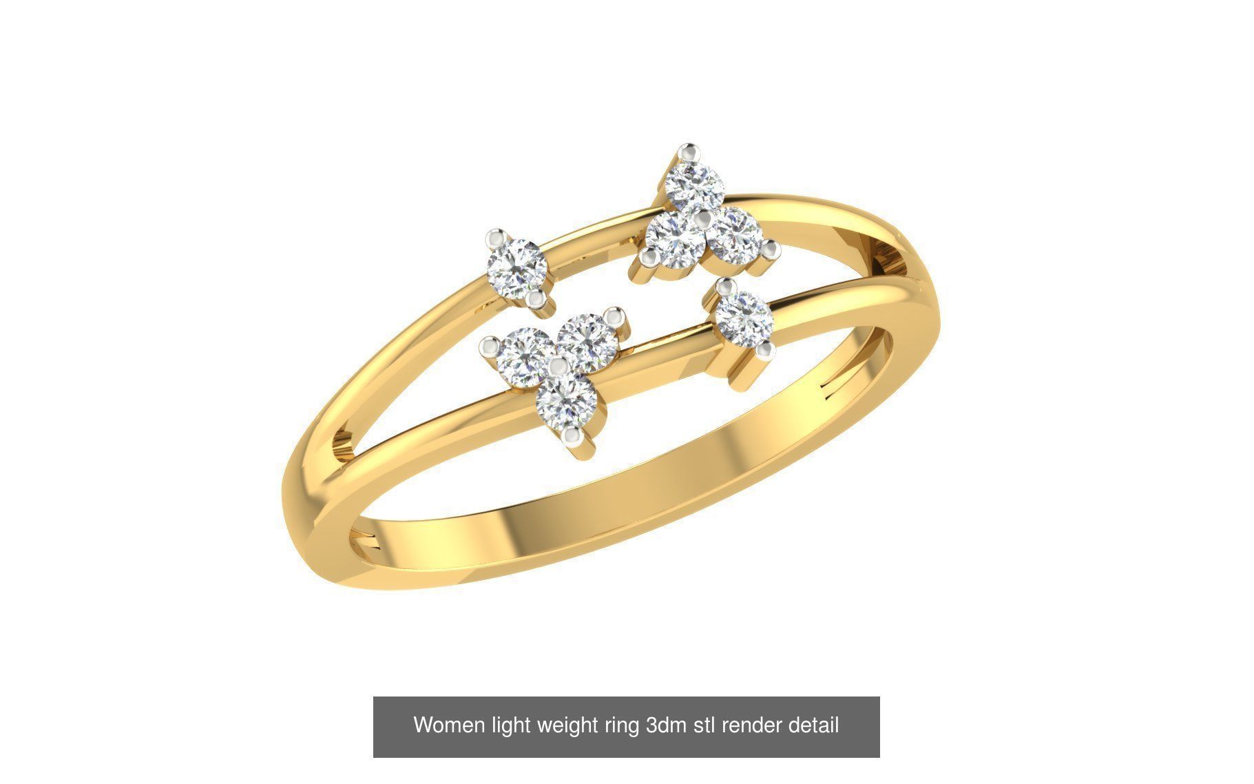 142 Women light weight ring 3dm stl render detail 3D print model 3D Model Collection_152