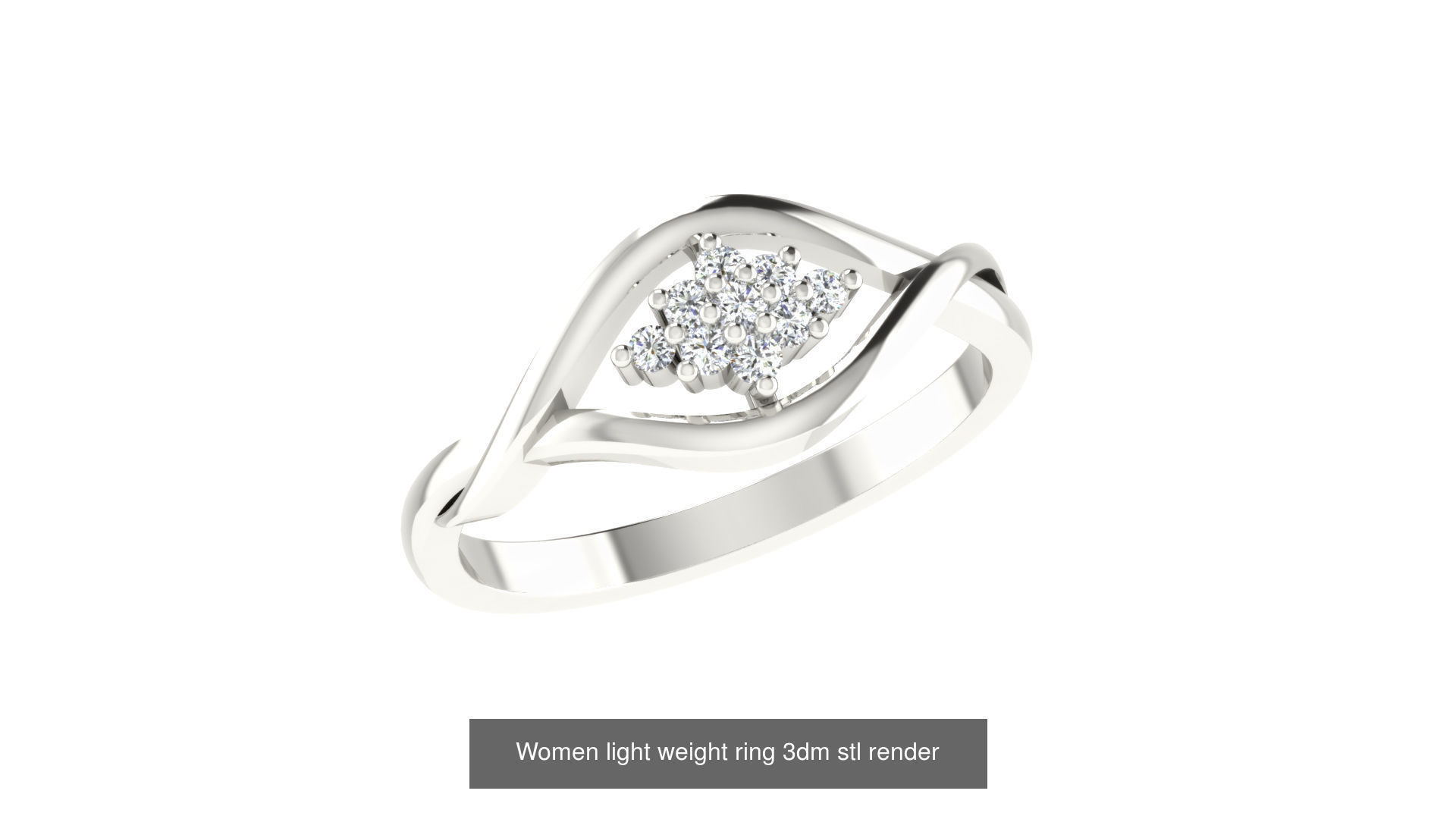 142 Women light weight ring 3dm stl render detail 3D print model 3D Model Collection_103