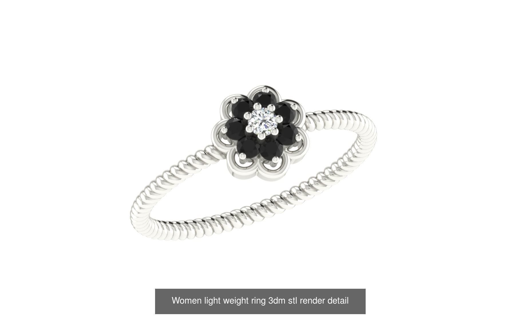 142 Women light weight ring 3dm stl render detail 3D print model 3D Model Collection_33