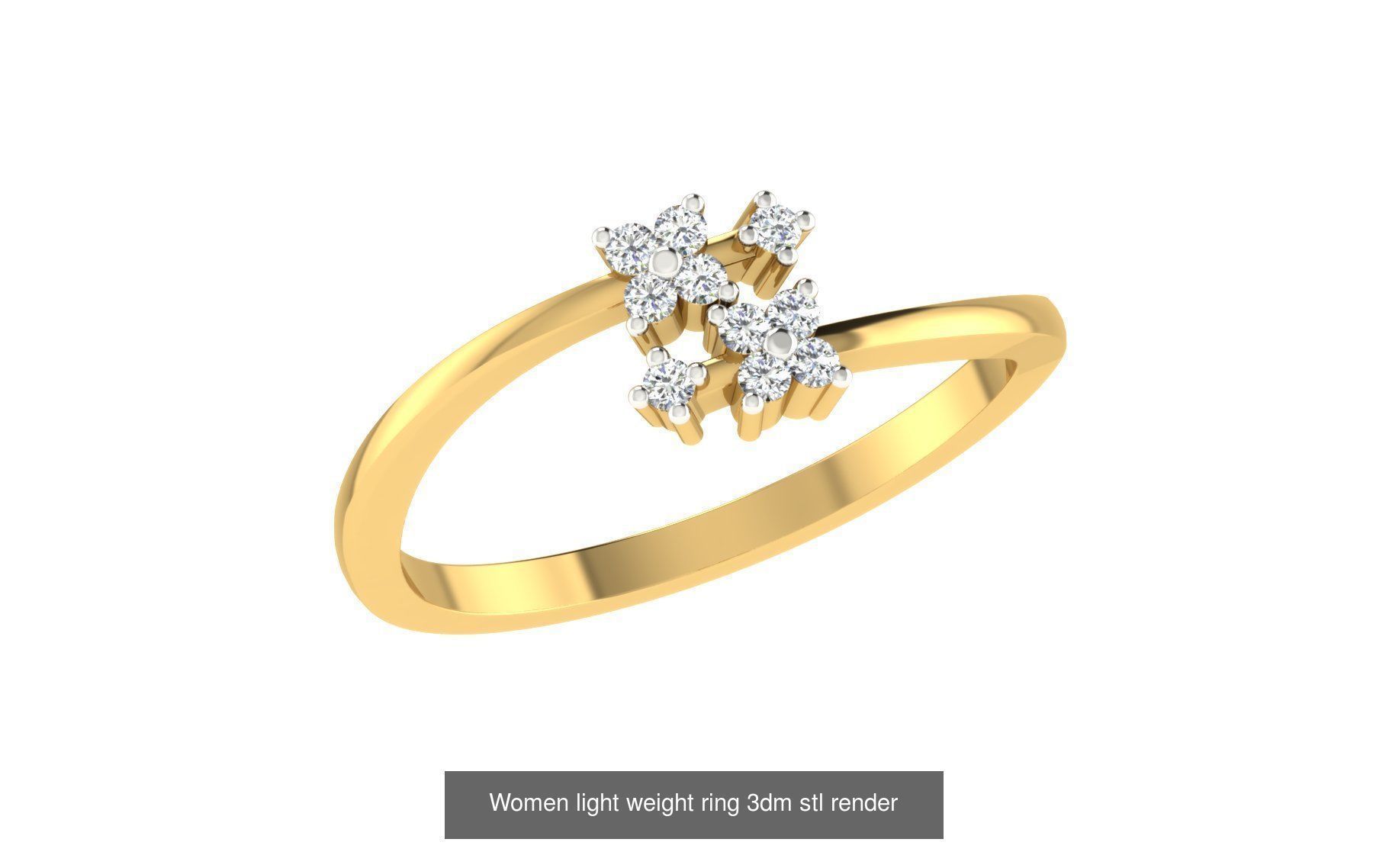 142 Women light weight ring 3dm stl render detail 3D print model 3D Model Collection_107