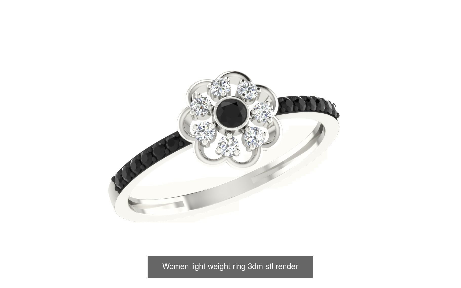 142 Women light weight ring 3dm stl render detail 3D print model 3D Model Collection_76