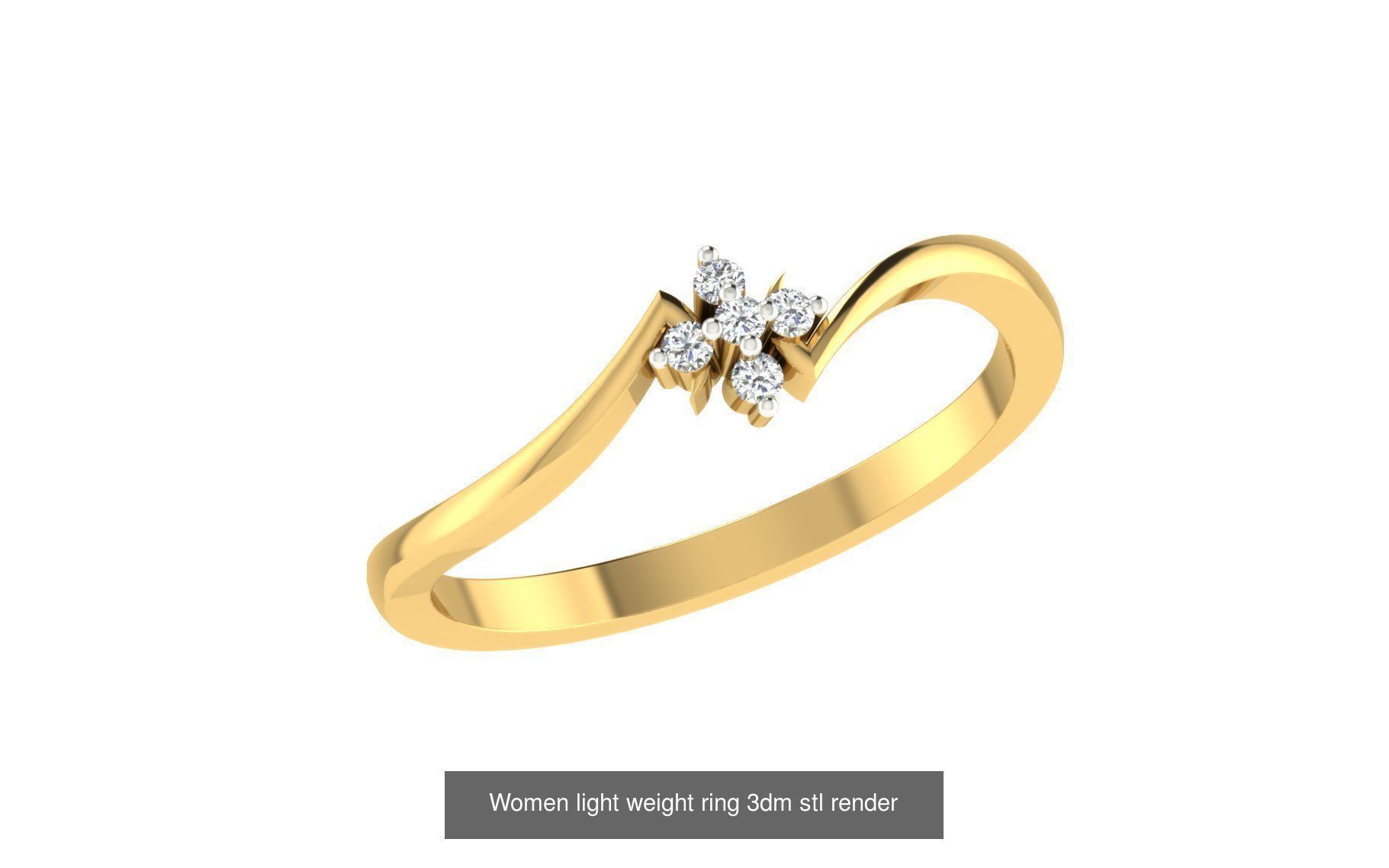 142 Women light weight ring 3dm stl render detail 3D print model 3D Model Collection_113