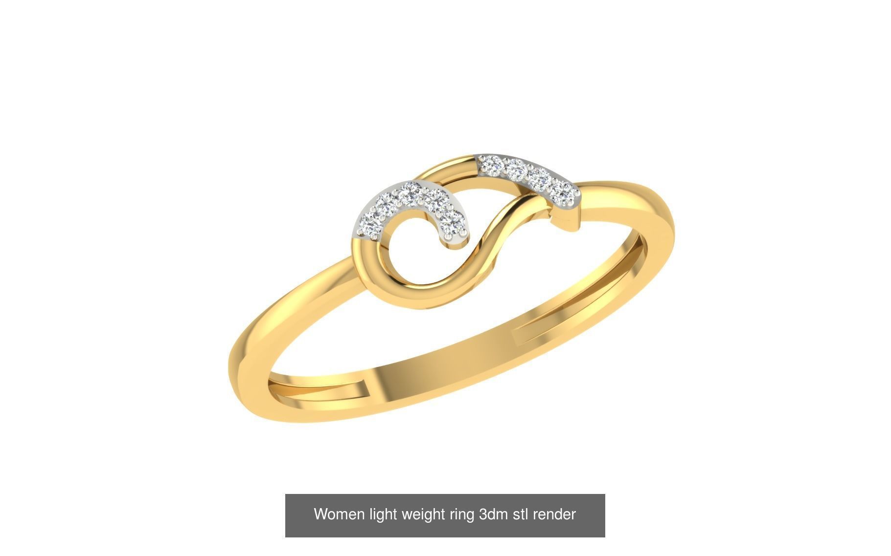 142 Women light weight ring 3dm stl render detail 3D print model 3D Model Collection_68