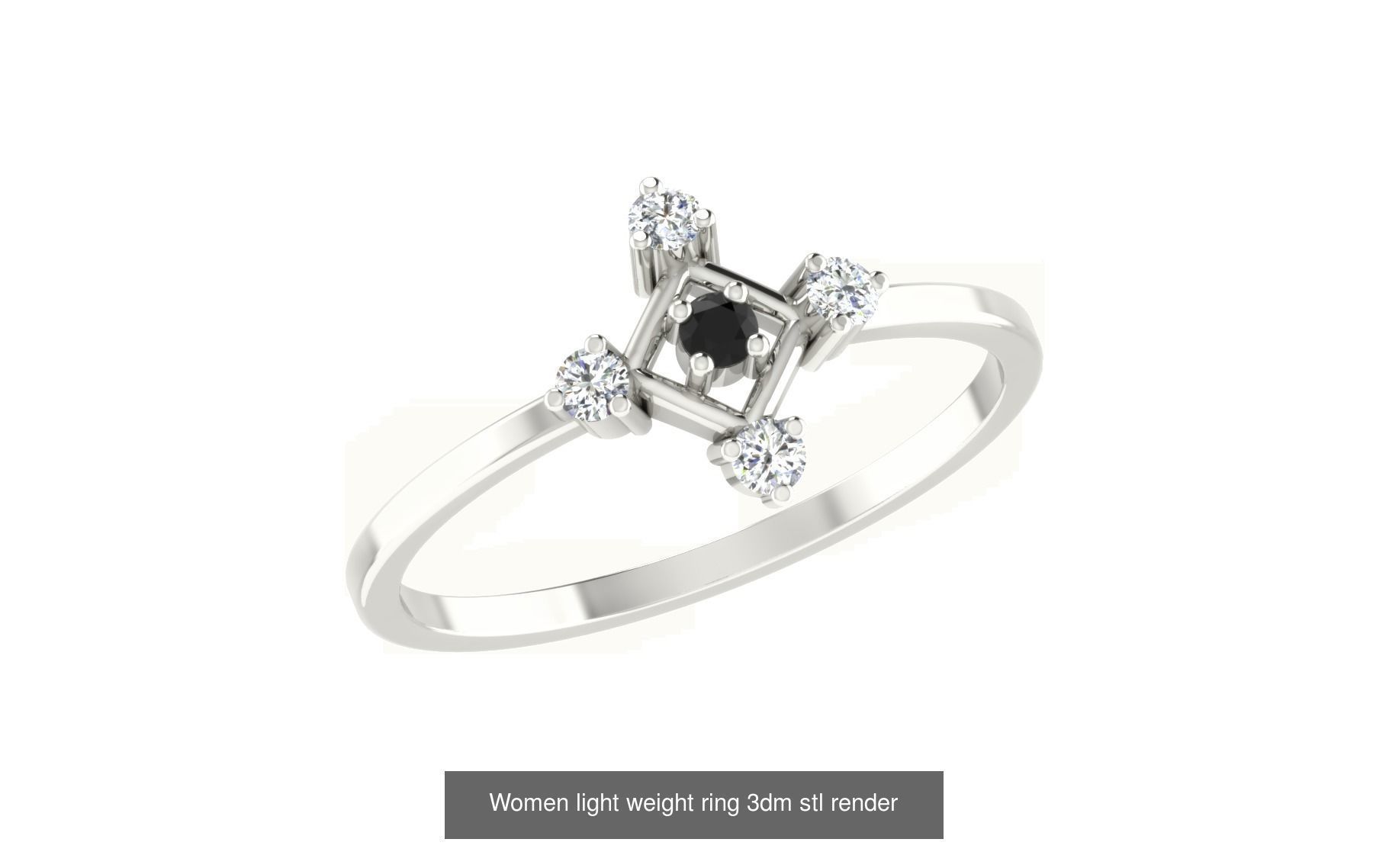 142 Women light weight ring 3dm stl render detail 3D print model 3D Model Collection_73
