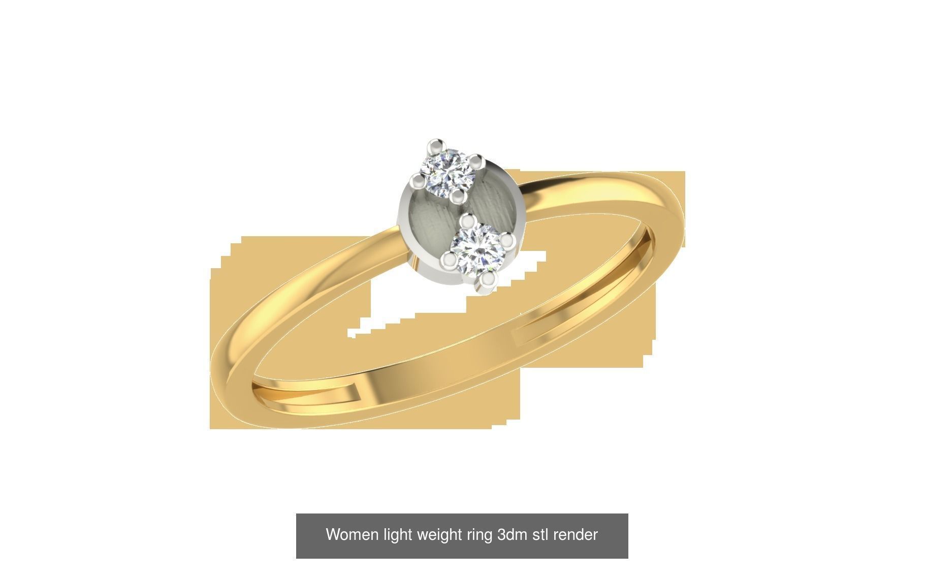 142 Women light weight ring 3dm stl render detail 3D print model 3D Model Collection_61