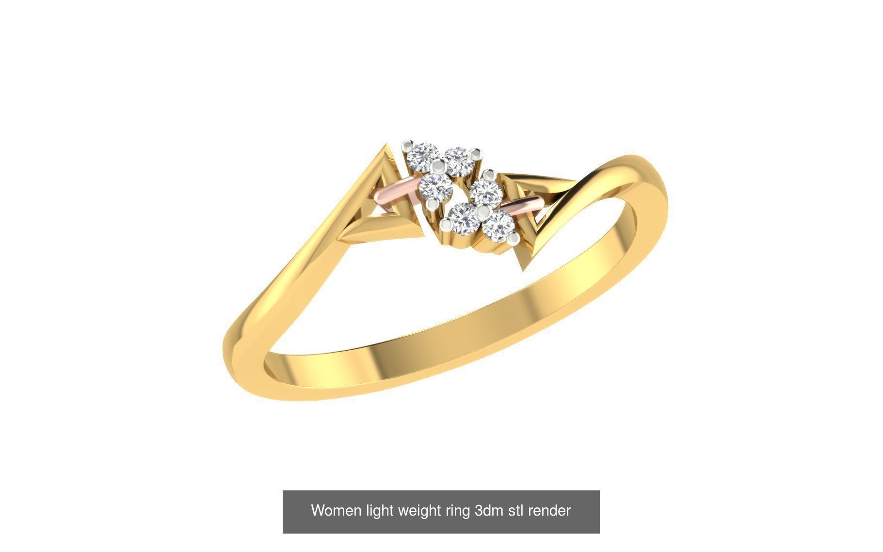 142 Women light weight ring 3dm stl render detail 3D print model 3D Model Collection_111