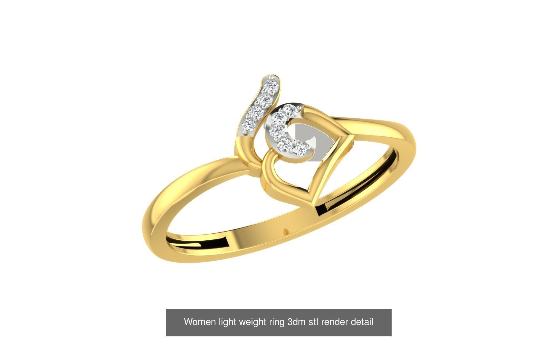 142 Women light weight ring 3dm stl render detail 3D print model 3D Model Collection_44