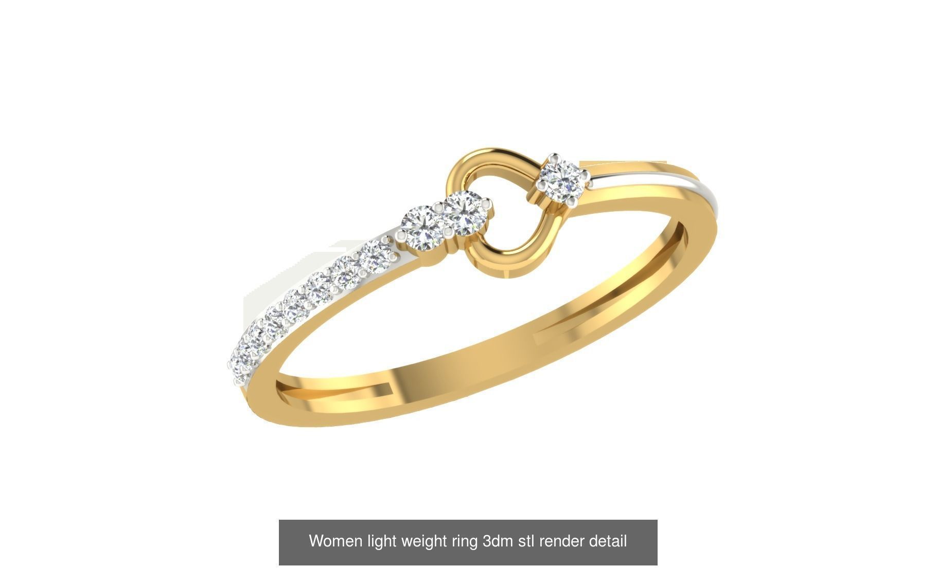142 Women light weight ring 3dm stl render detail 3D print model 3D Model Collection_22