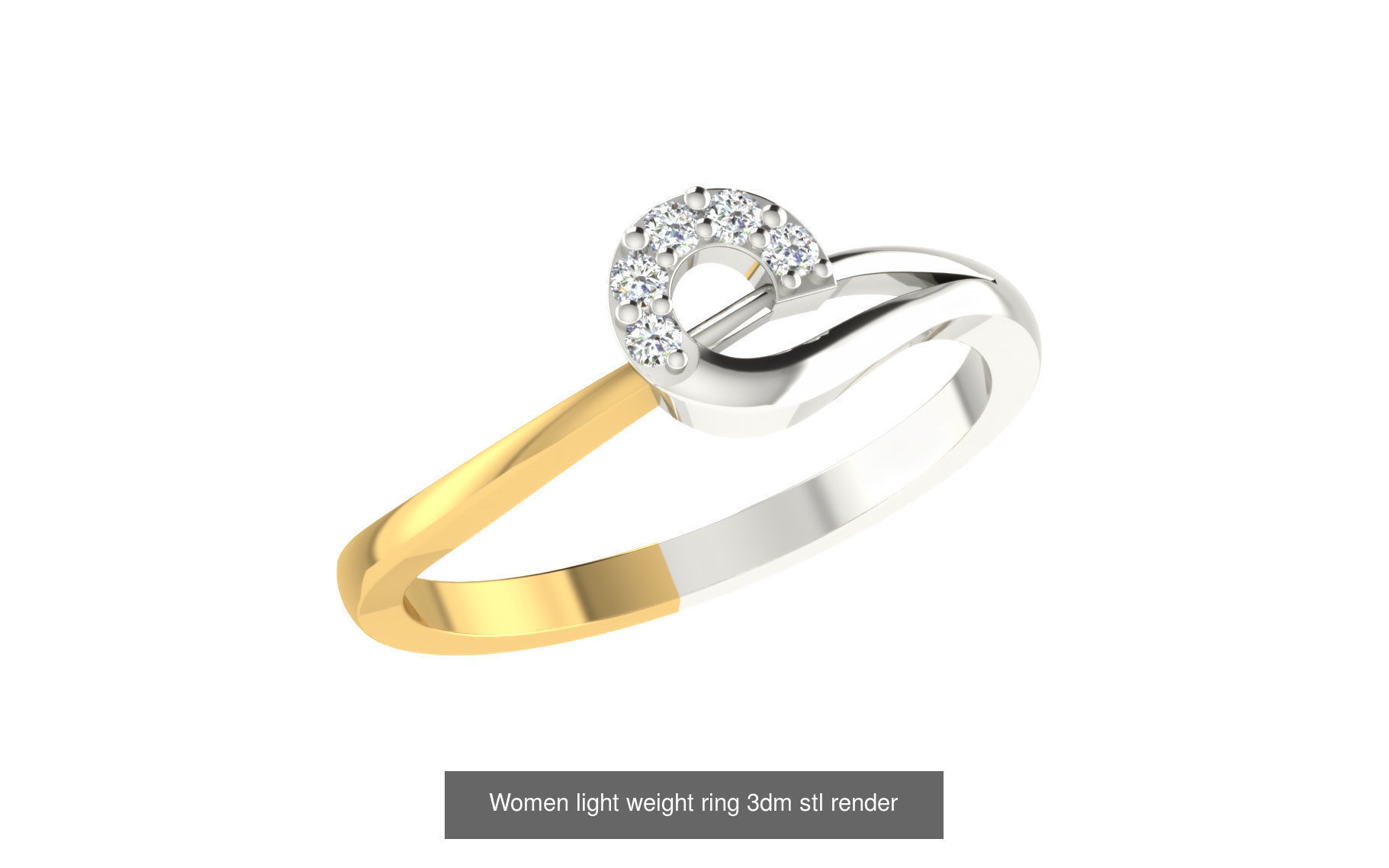 142 Women light weight ring 3dm stl render detail 3D print model 3D Model Collection_131