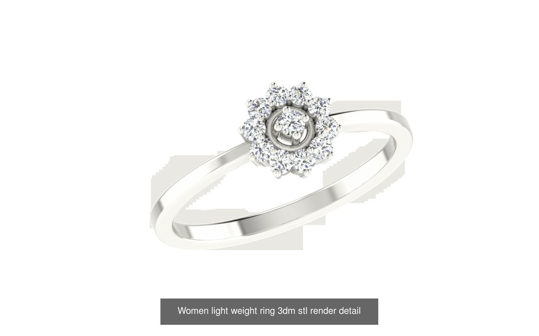 142 Women light weight ring 3dm stl render detail 3D print model 3D Model Collection_32