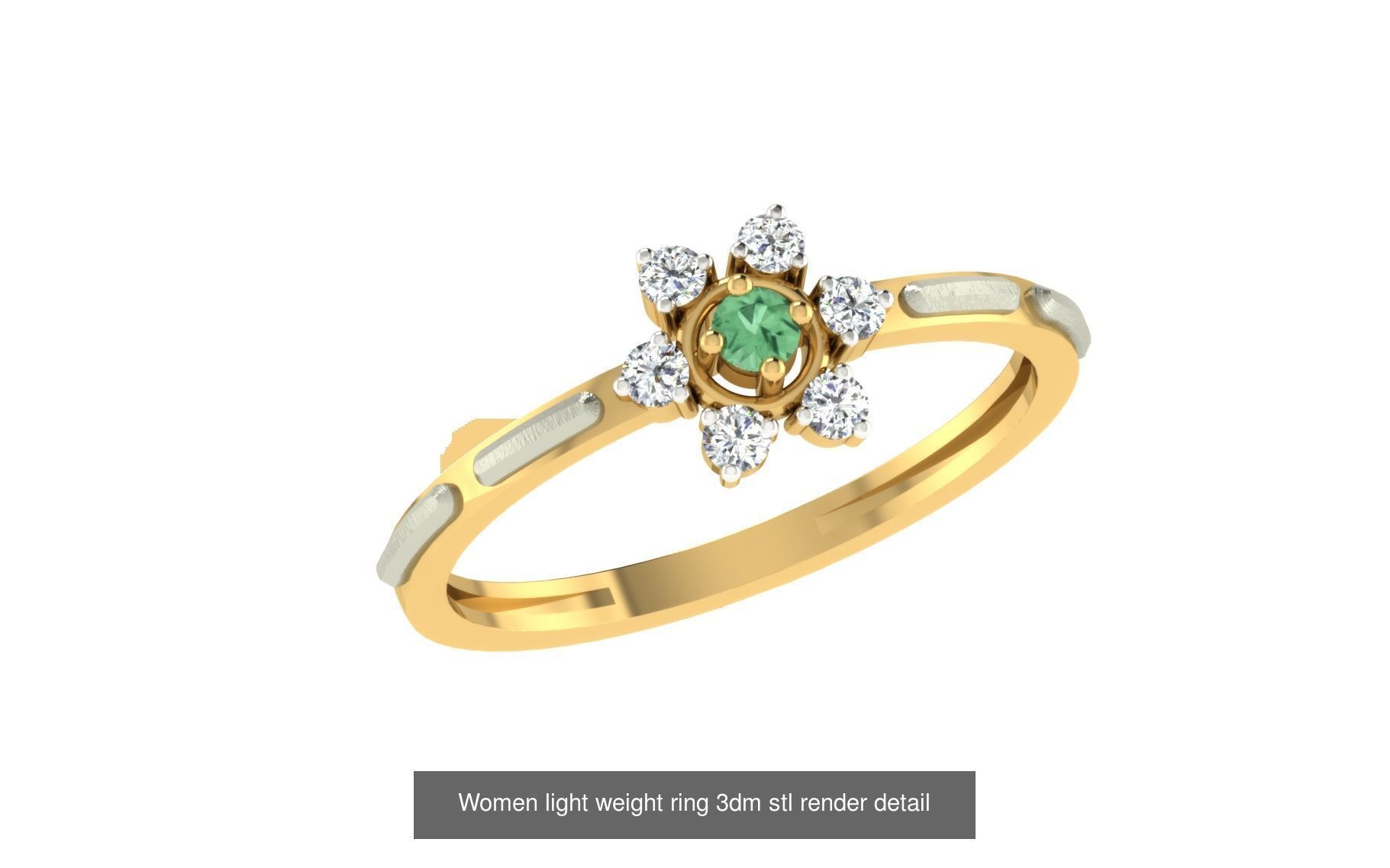 142 Women light weight ring 3dm stl render detail 3D print model 3D Model Collection_19