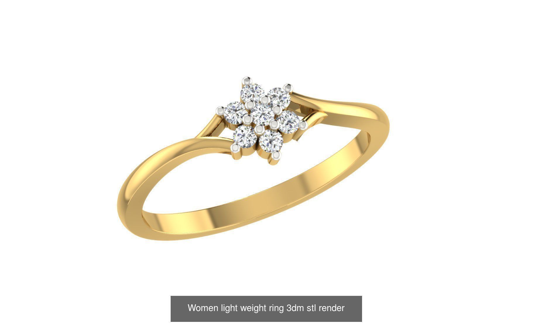142 Women light weight ring 3dm stl render detail 3D print model 3D Model Collection_149
