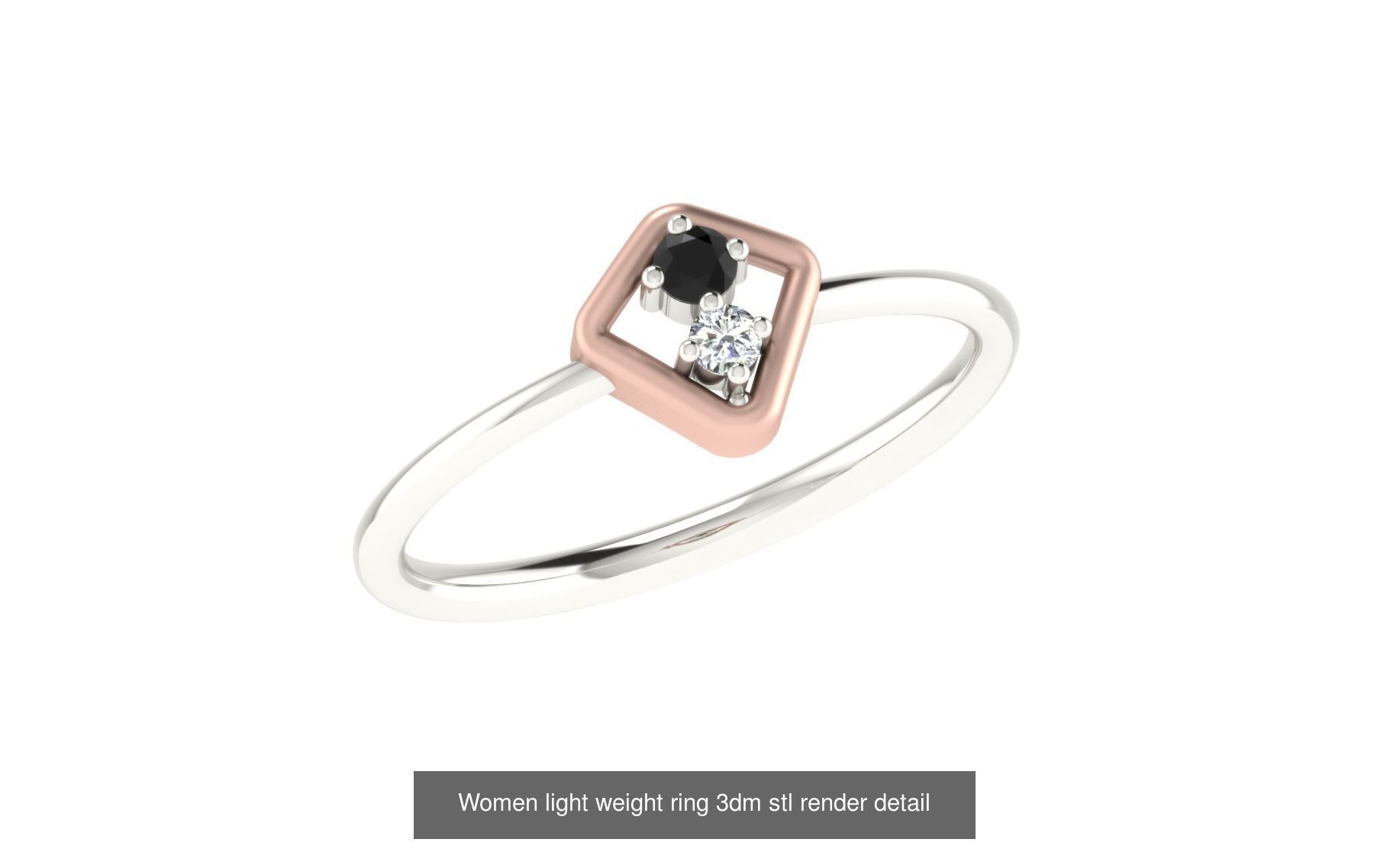 142 Women light weight ring 3dm stl render detail 3D print model 3D Model Collection_30