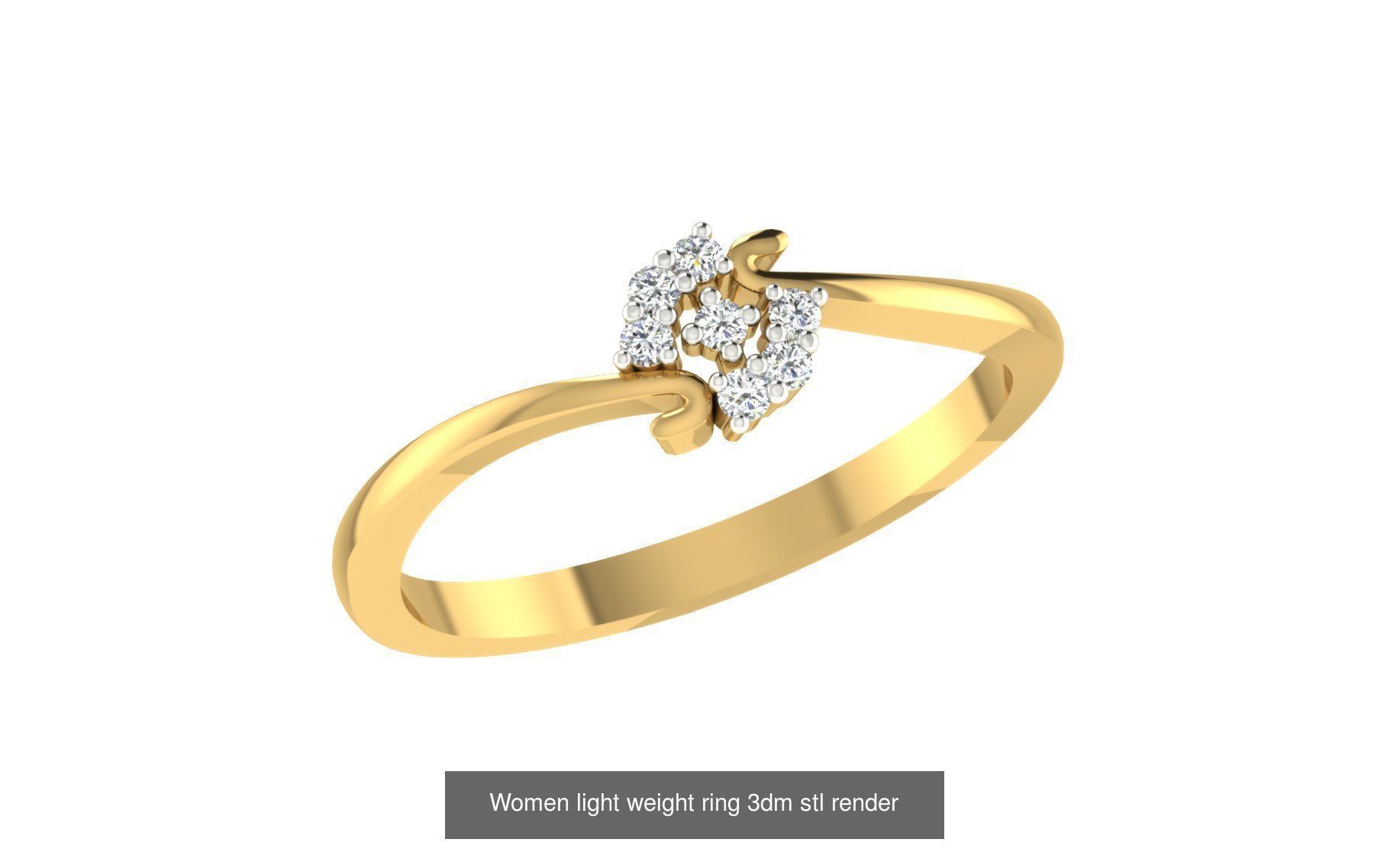 142 Women light weight ring 3dm stl render detail 3D print model 3D Model Collection_123