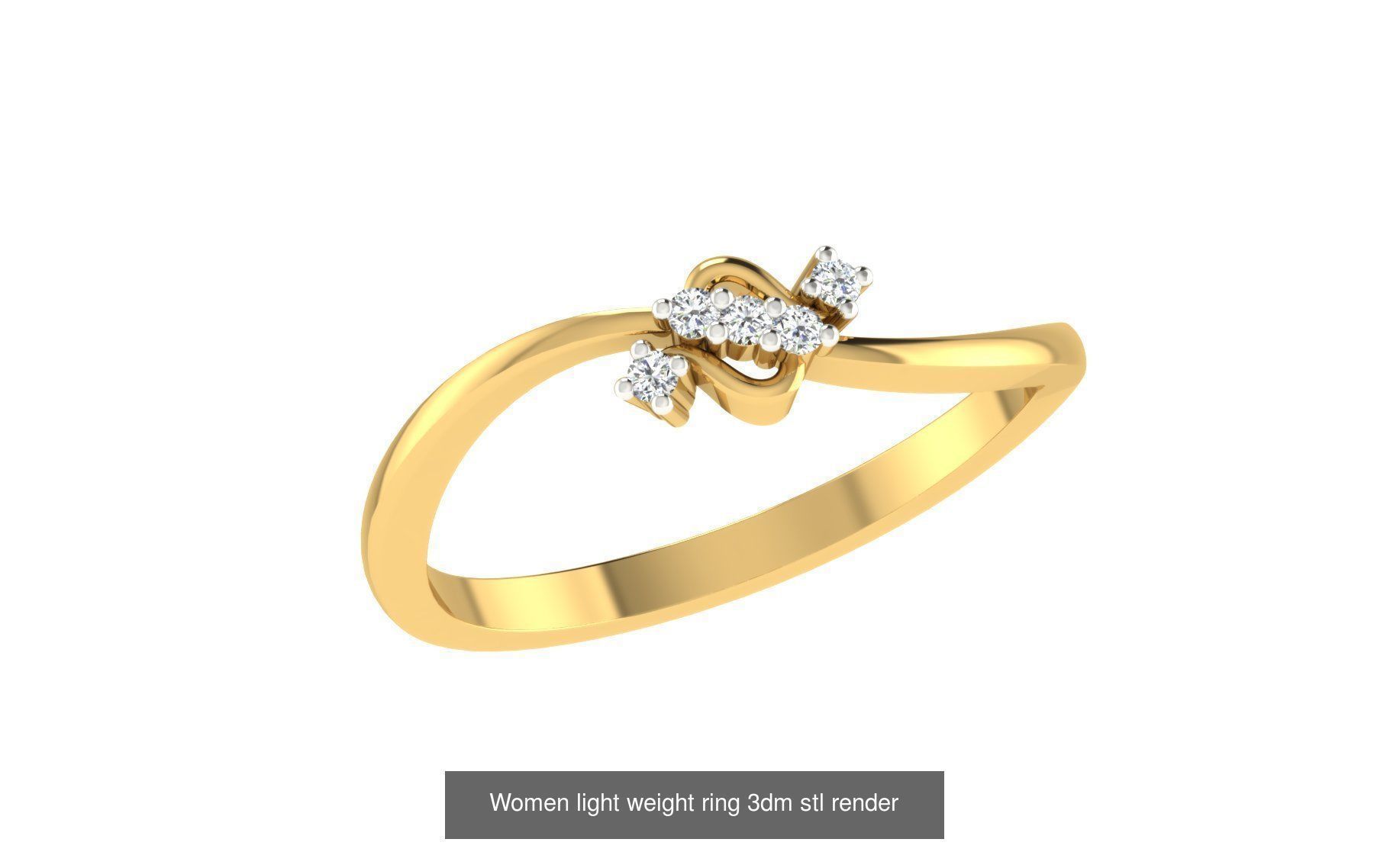 142 Women light weight ring 3dm stl render detail 3D print model 3D Model Collection_124