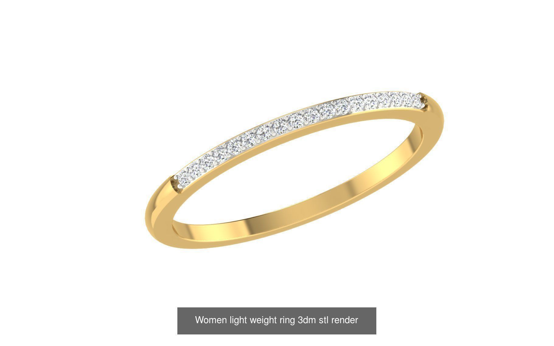 142 Women light weight ring 3dm stl render detail 3D print model 3D Model Collection_127