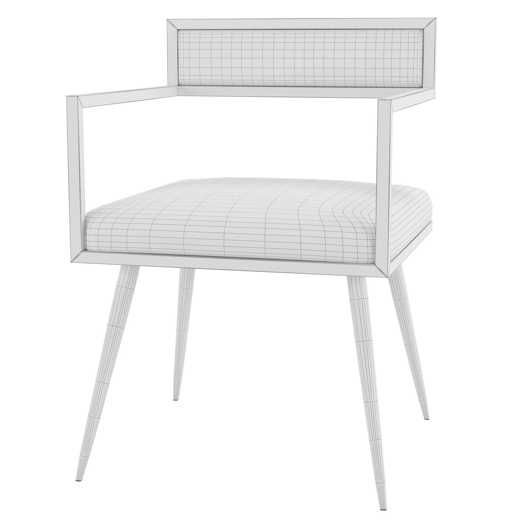 HomaryModern Dining Chair Velvet Upholstered 3D model CGTrader