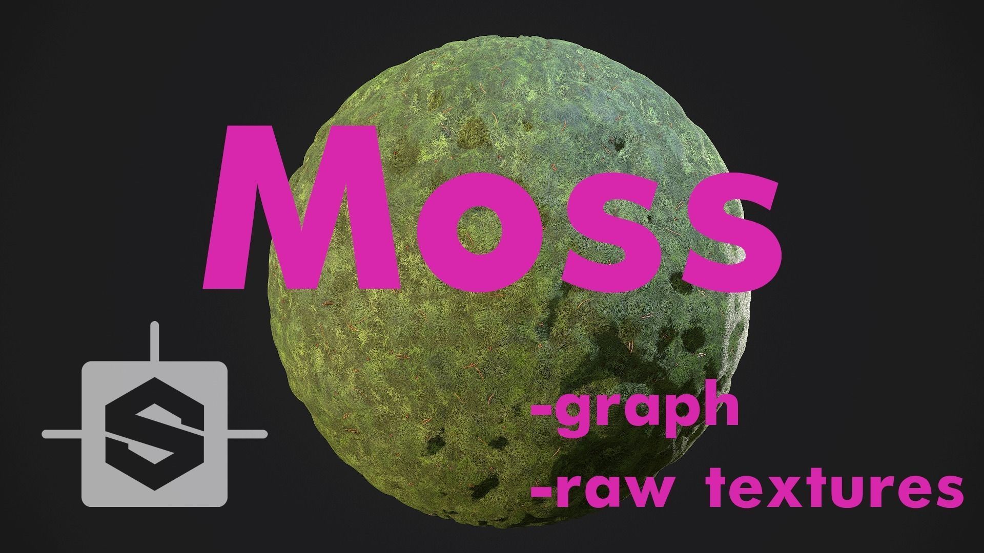 Moss Tileable Material with Substance Graph Texture_1
