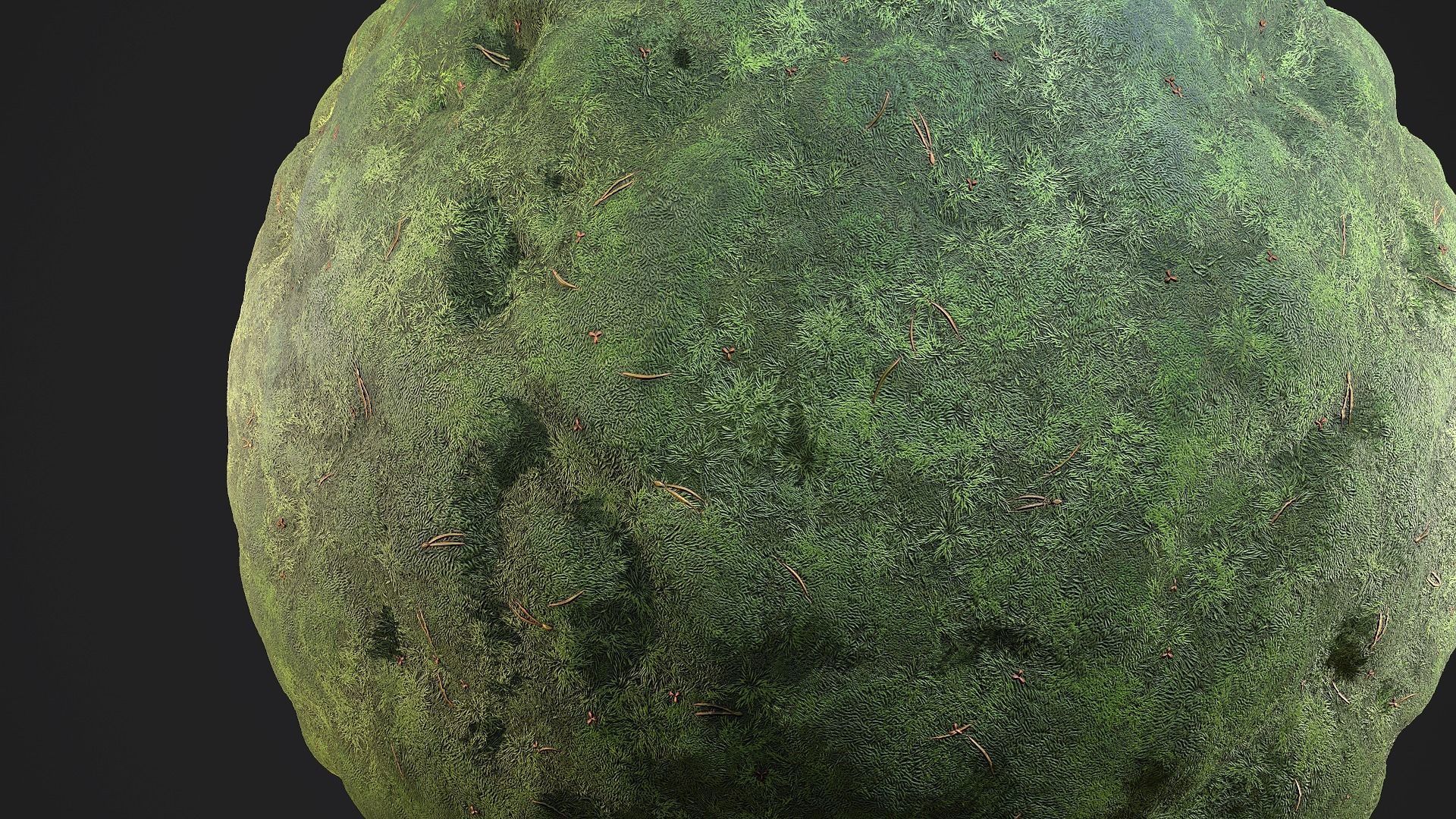 Moss Tileable Material with Substance Graph Texture_3