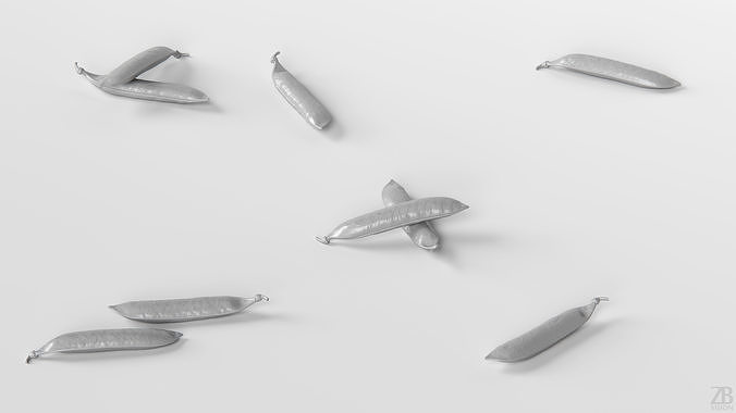 Pea pod 3D model 4