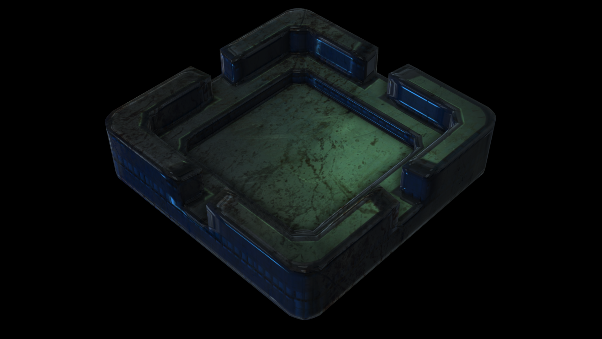Ashtray square Free 3D model_2