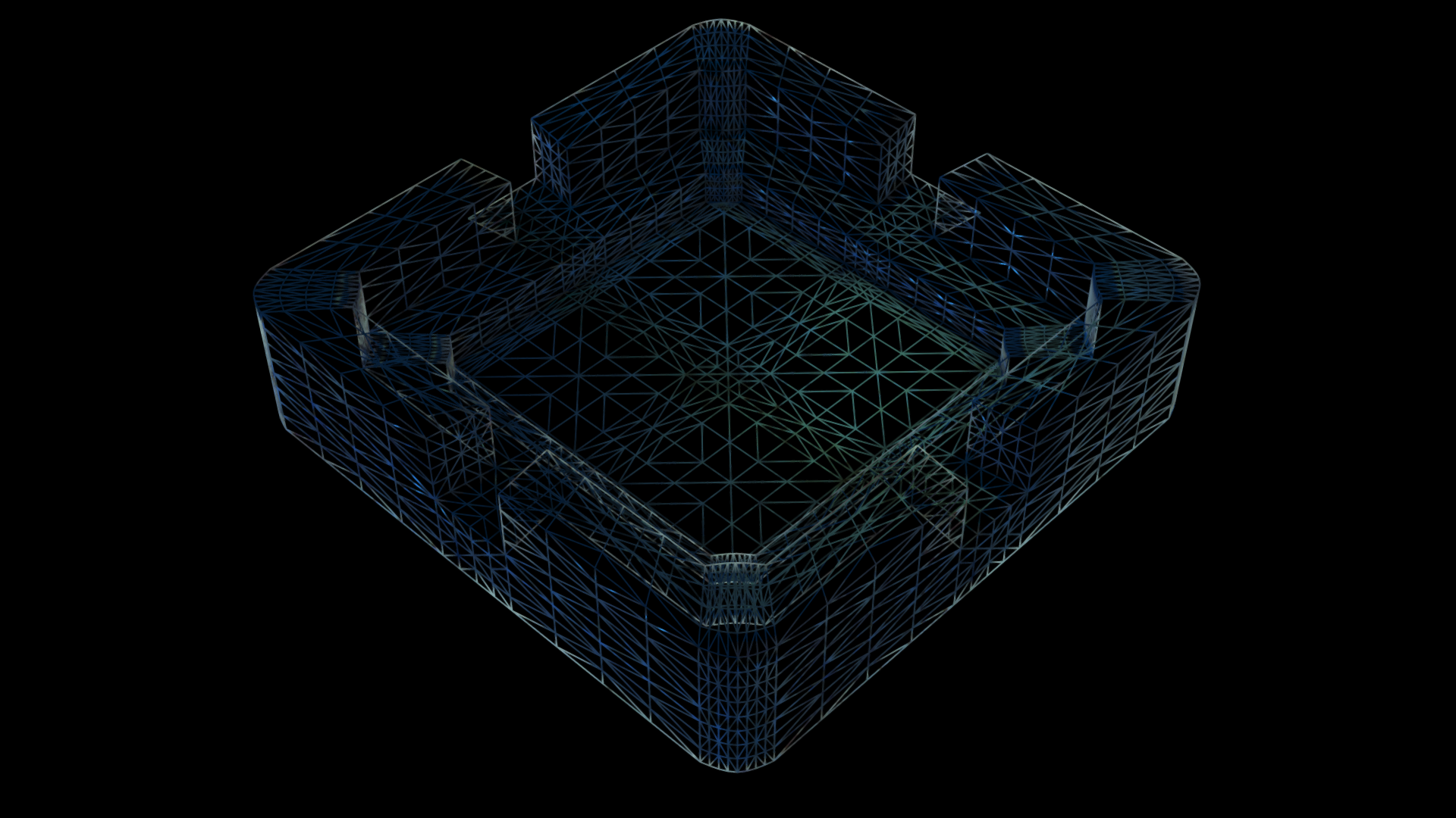 Ashtray square Free 3D model_3