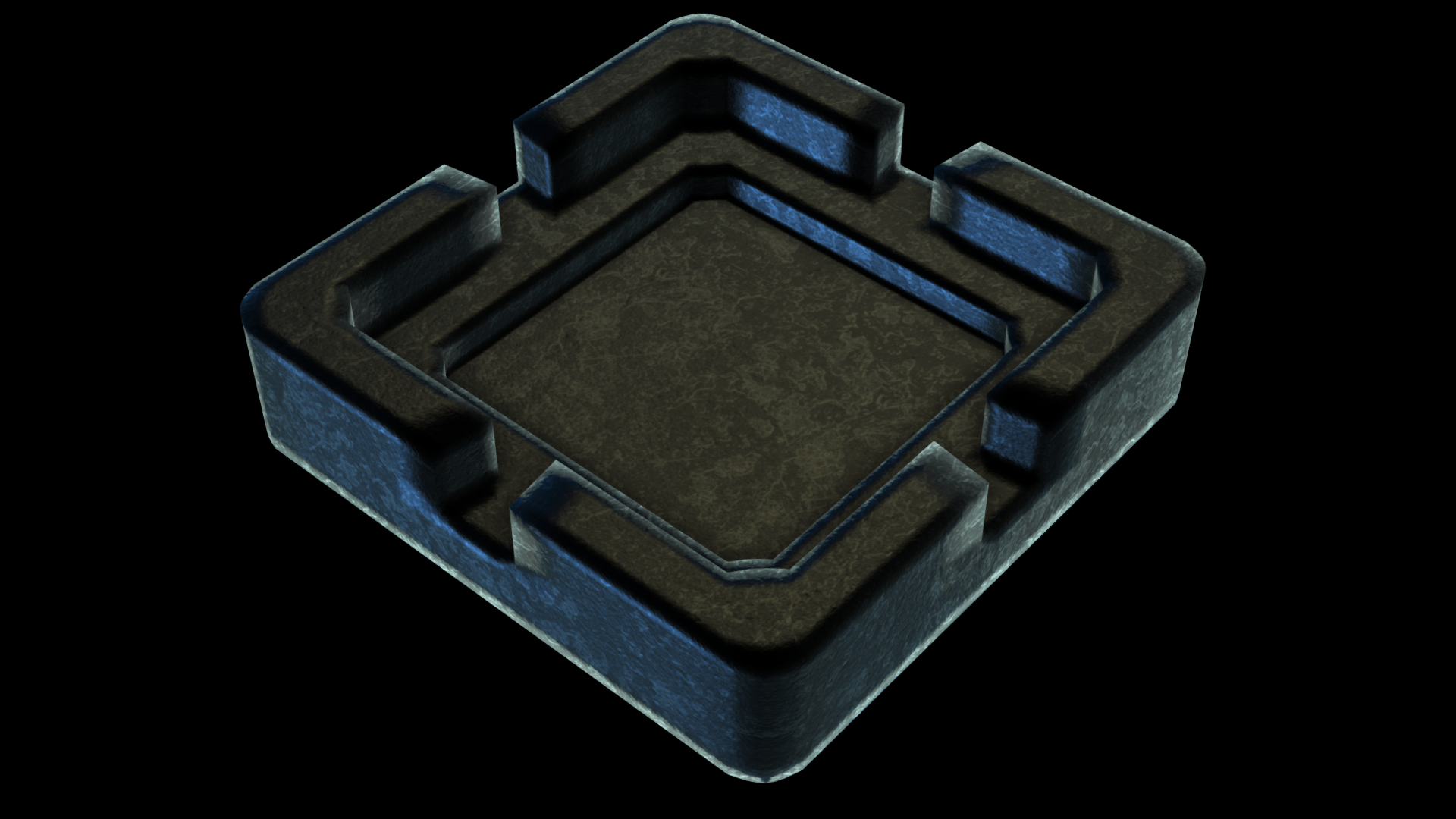 Ashtray square Free 3D model_1