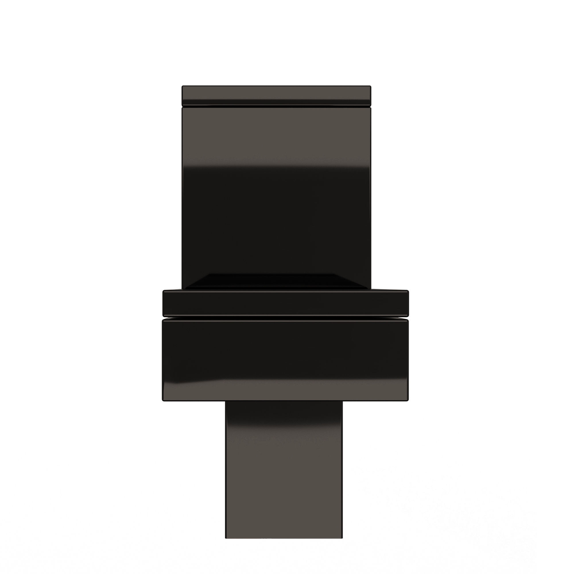 Black Modern Toilet Low-poly 3D model_1