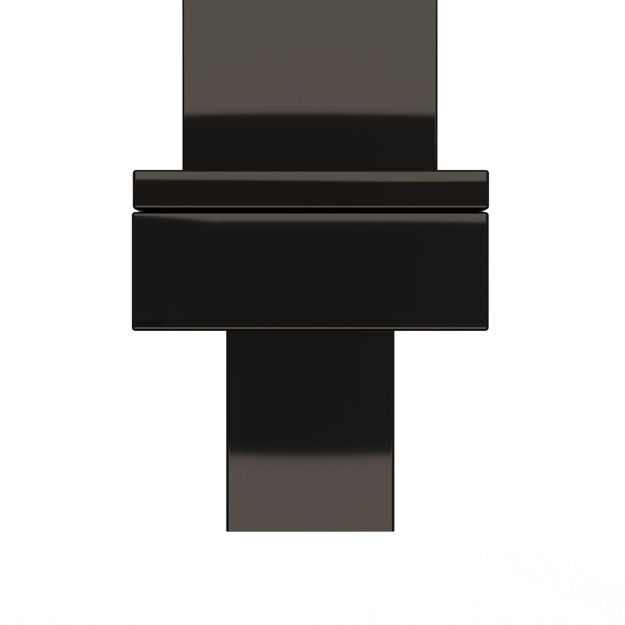 Black Modern Toilet Low-poly 3D model_4
