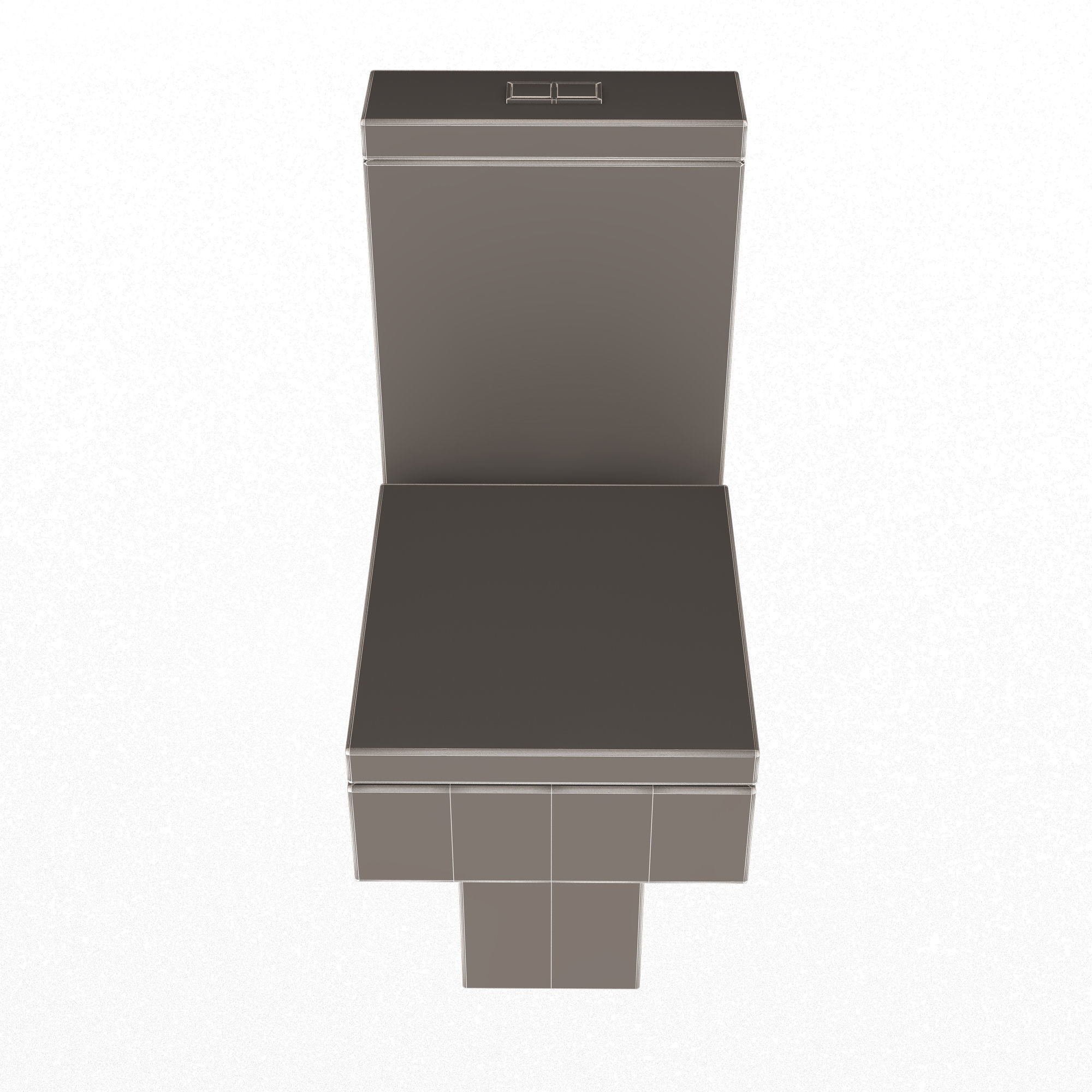 Black Modern Toilet Low-poly 3D model_11