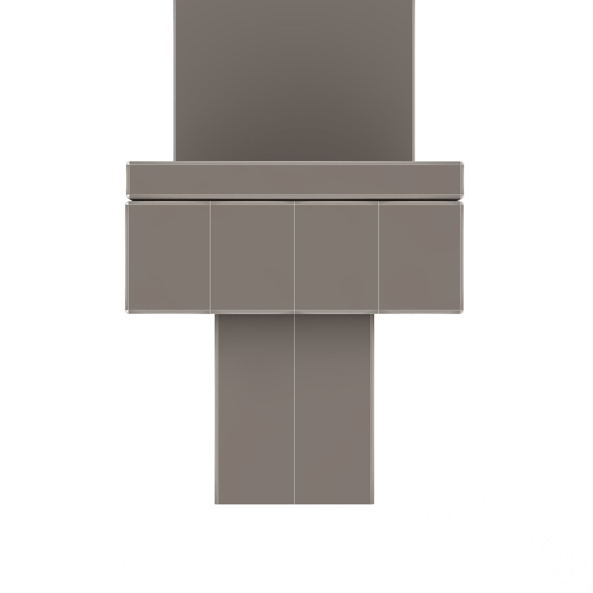 Black Modern Toilet Low-poly 3D model_10