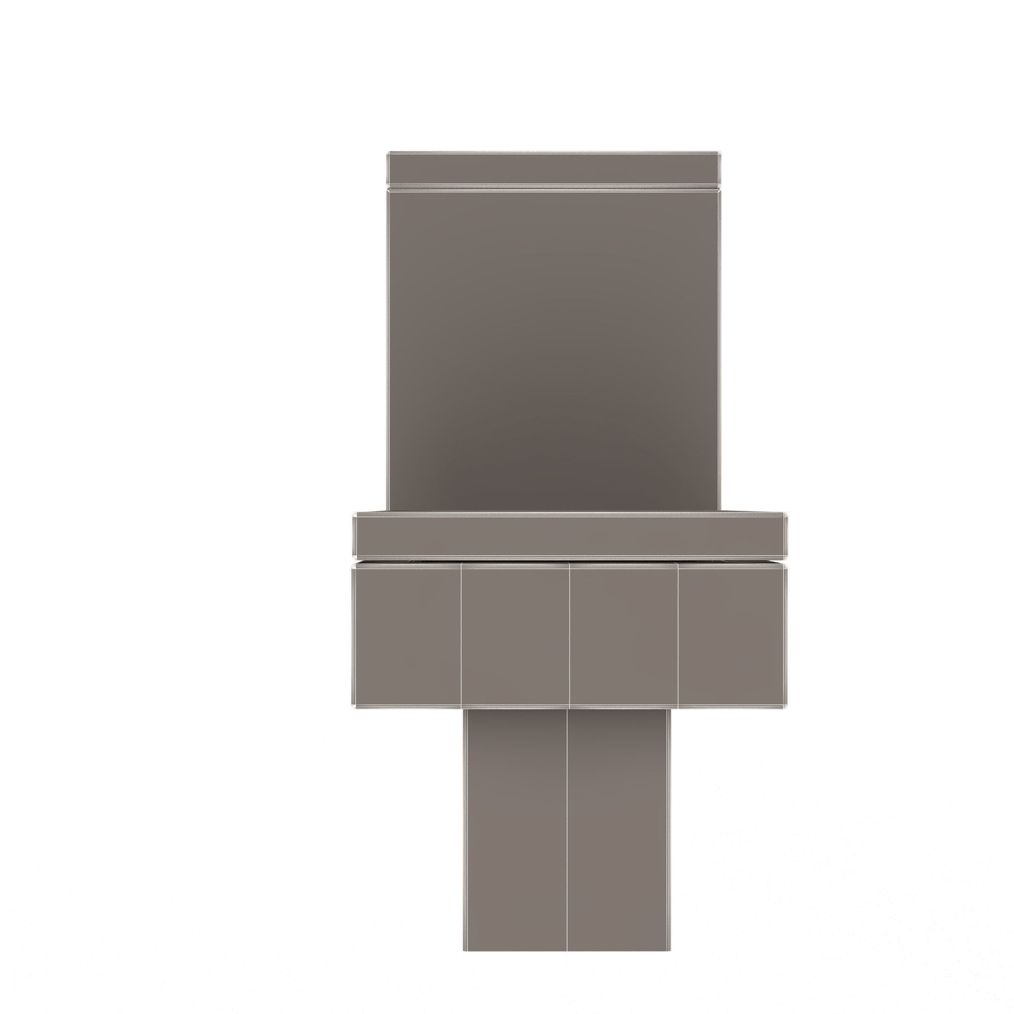 Black Modern Toilet Low-poly 3D model_7