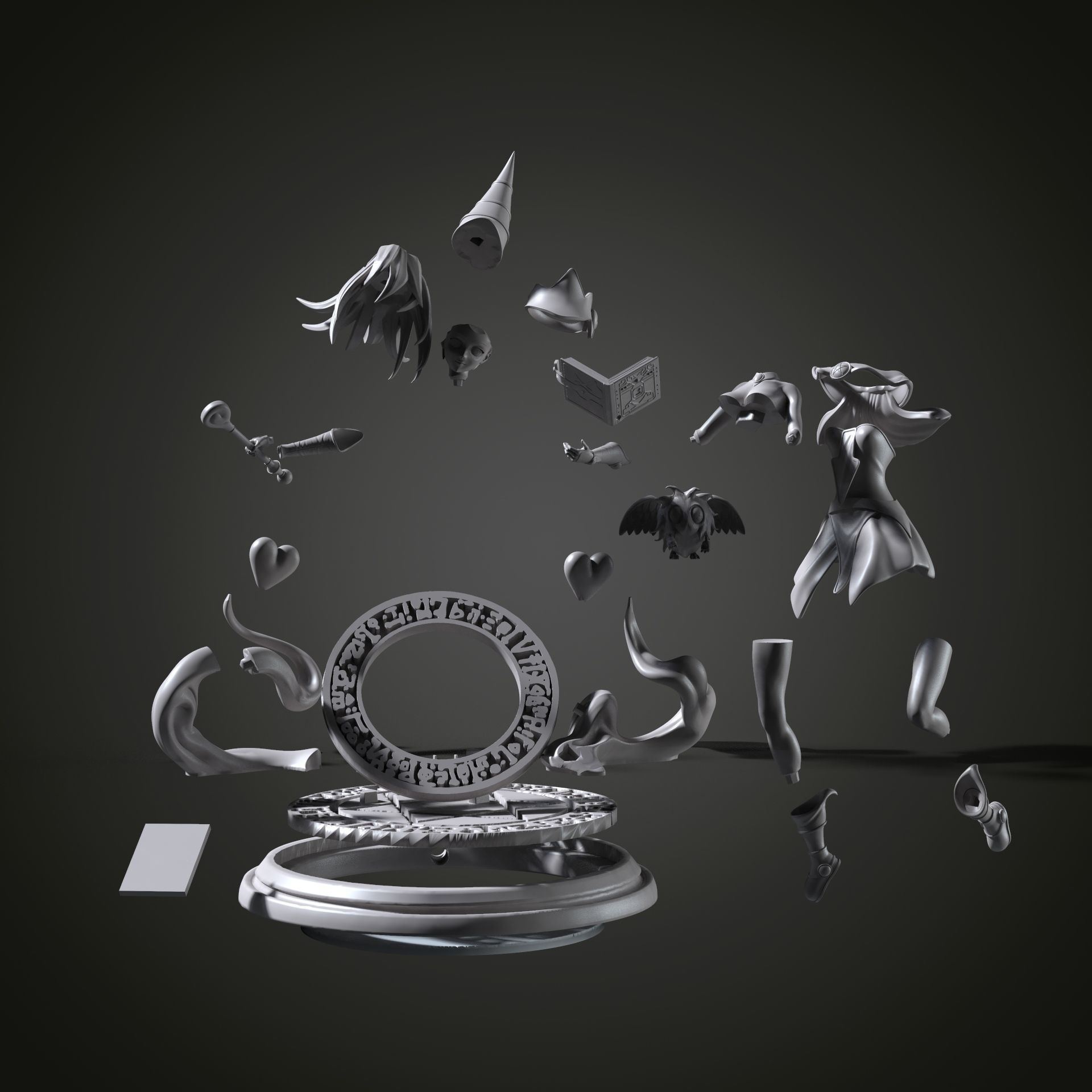 Dark Magician Girl - stl Yu-Gi-Oh 3D model_5