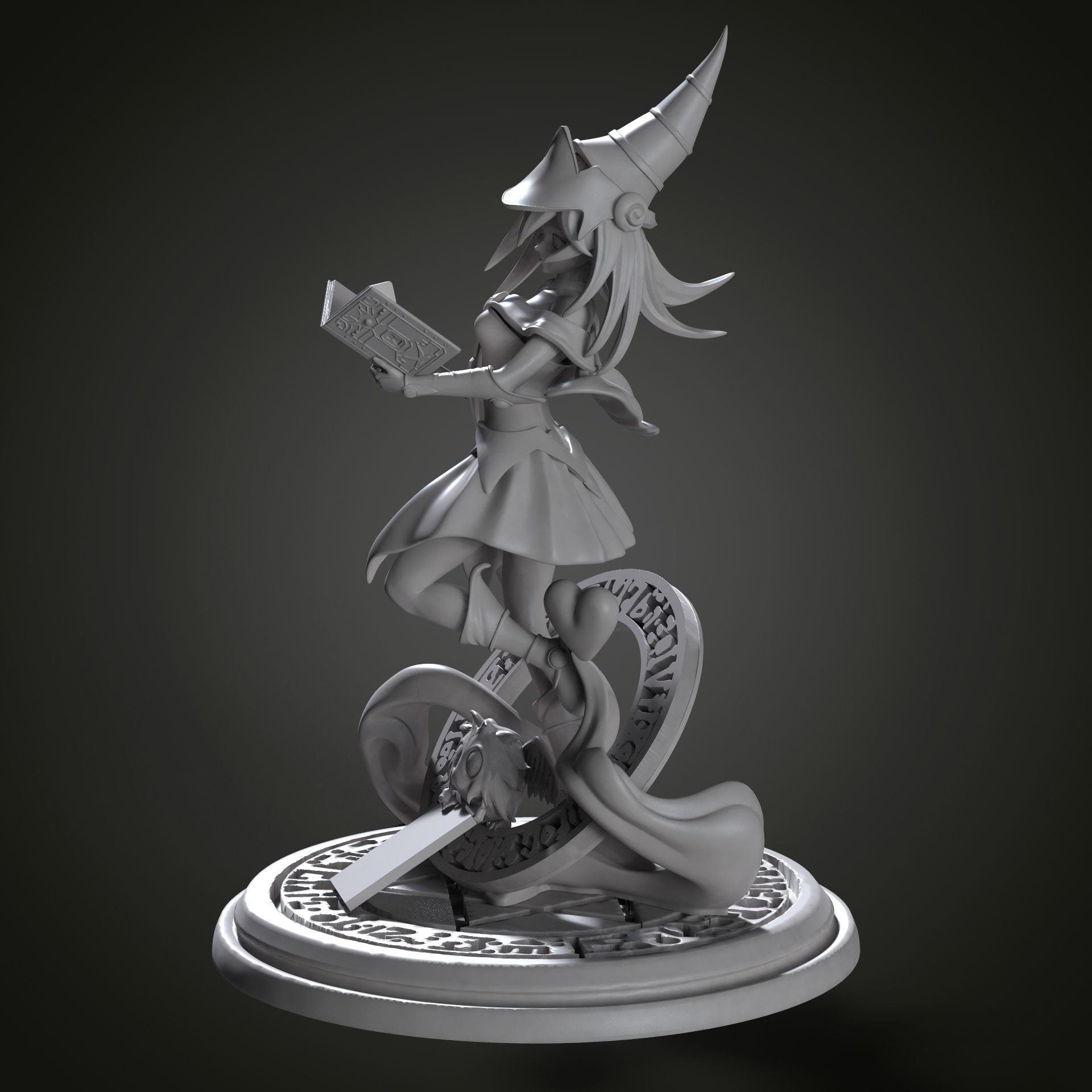 Dark Magician Girl - stl Yu-Gi-Oh 3D model_4