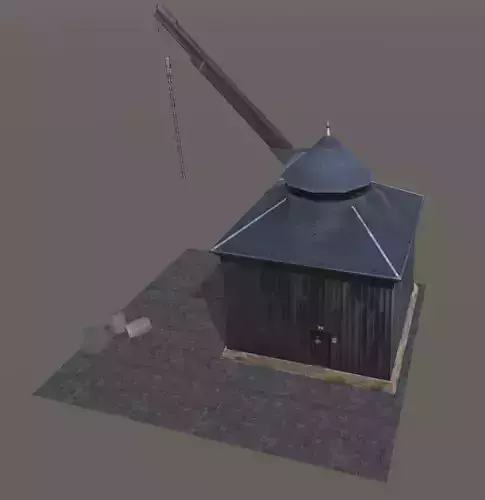 Wine loading old crane kran Oestrich Winkel 3d model