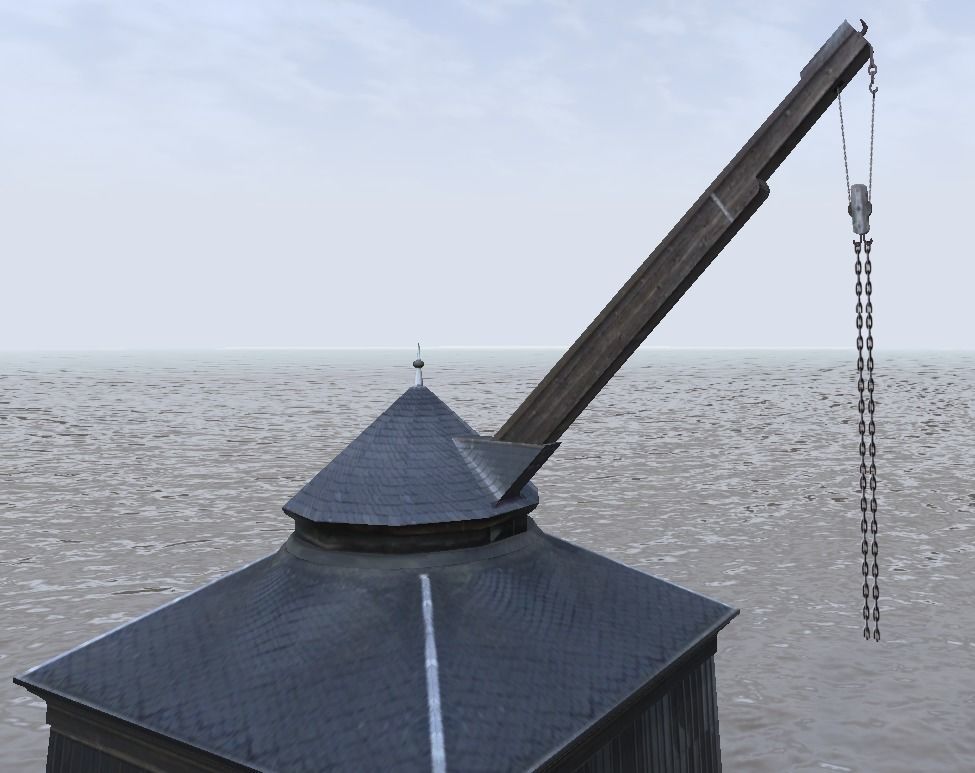 Wine loading old crane kran Oestrich Winkel 3d model Low-poly 3D model_4