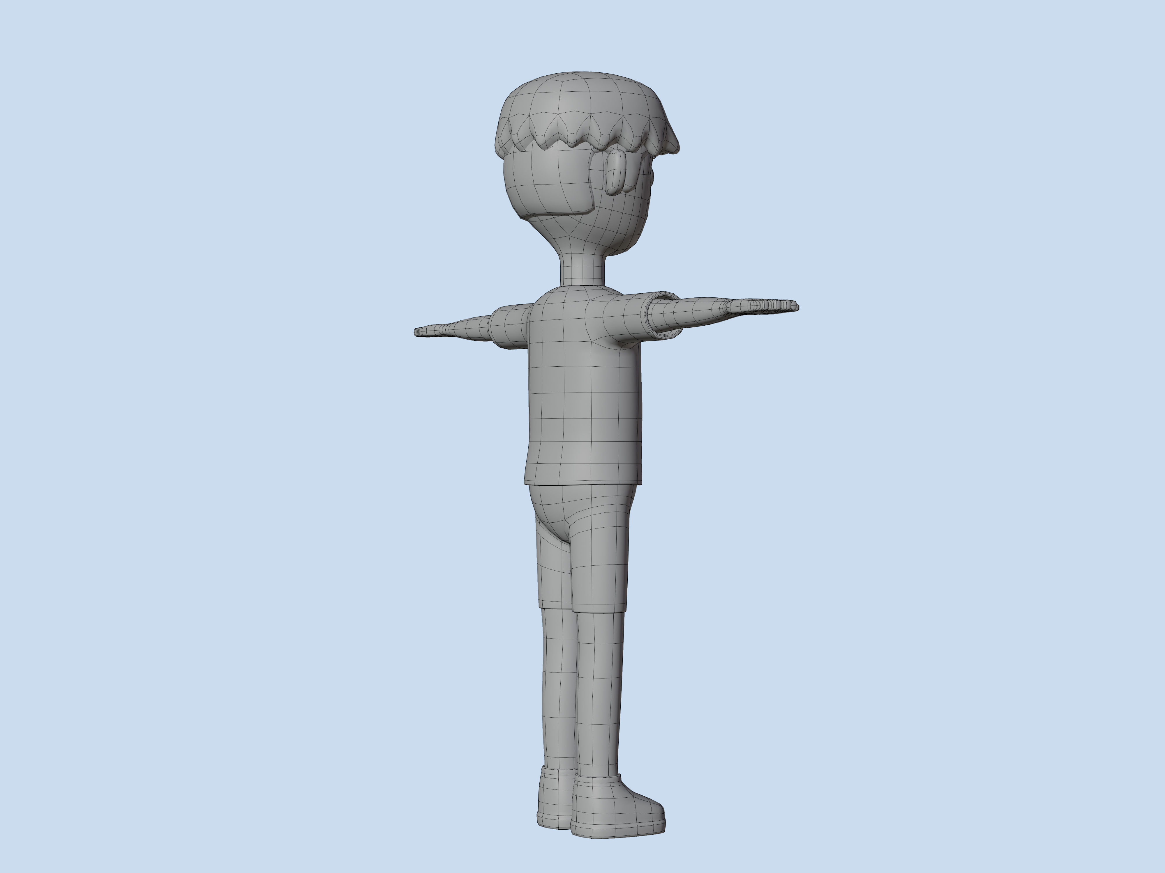 Cartoon character casual man 3D model 3D model_25