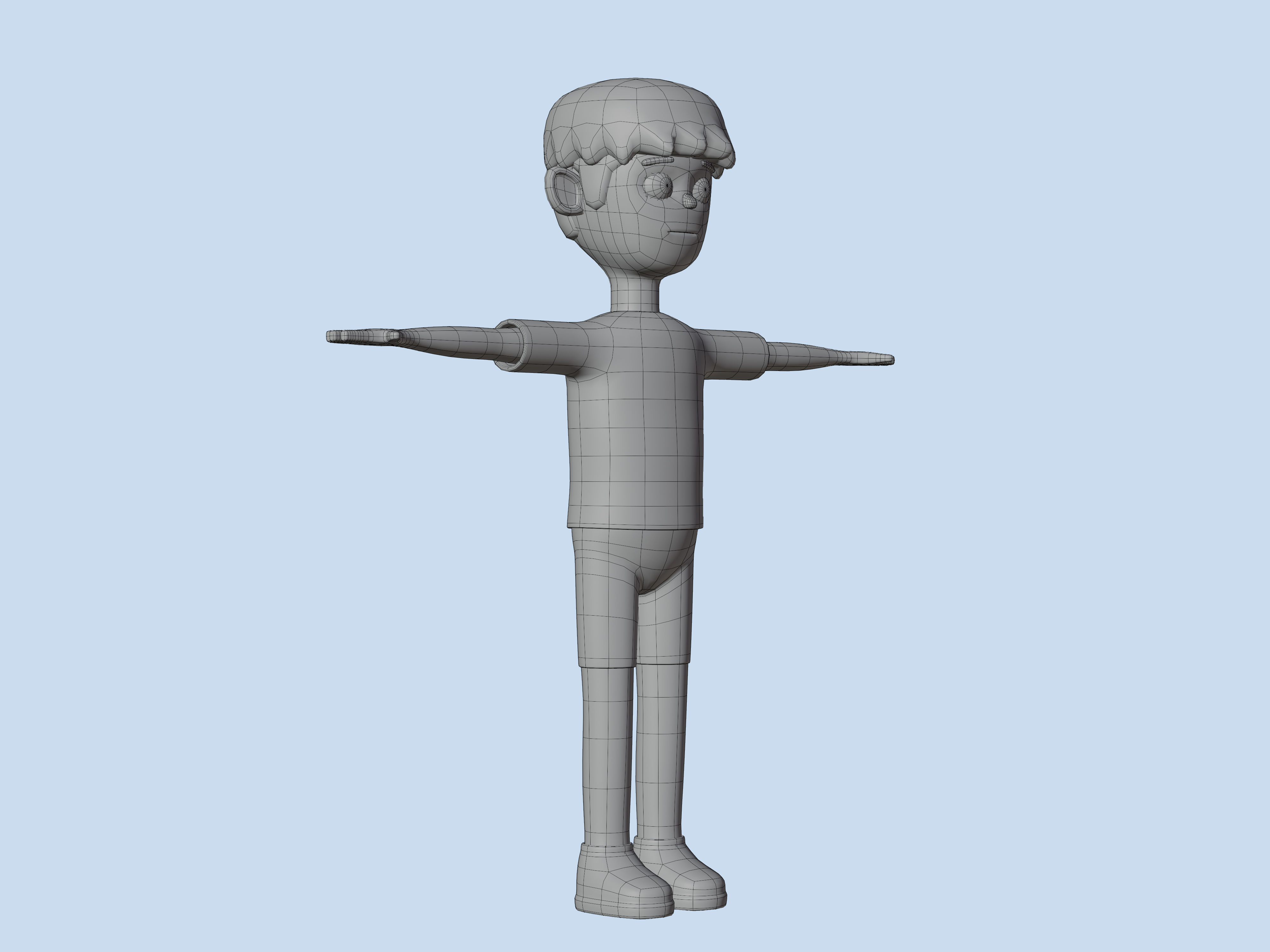 Cartoon character casual man 3D model 3D model_27