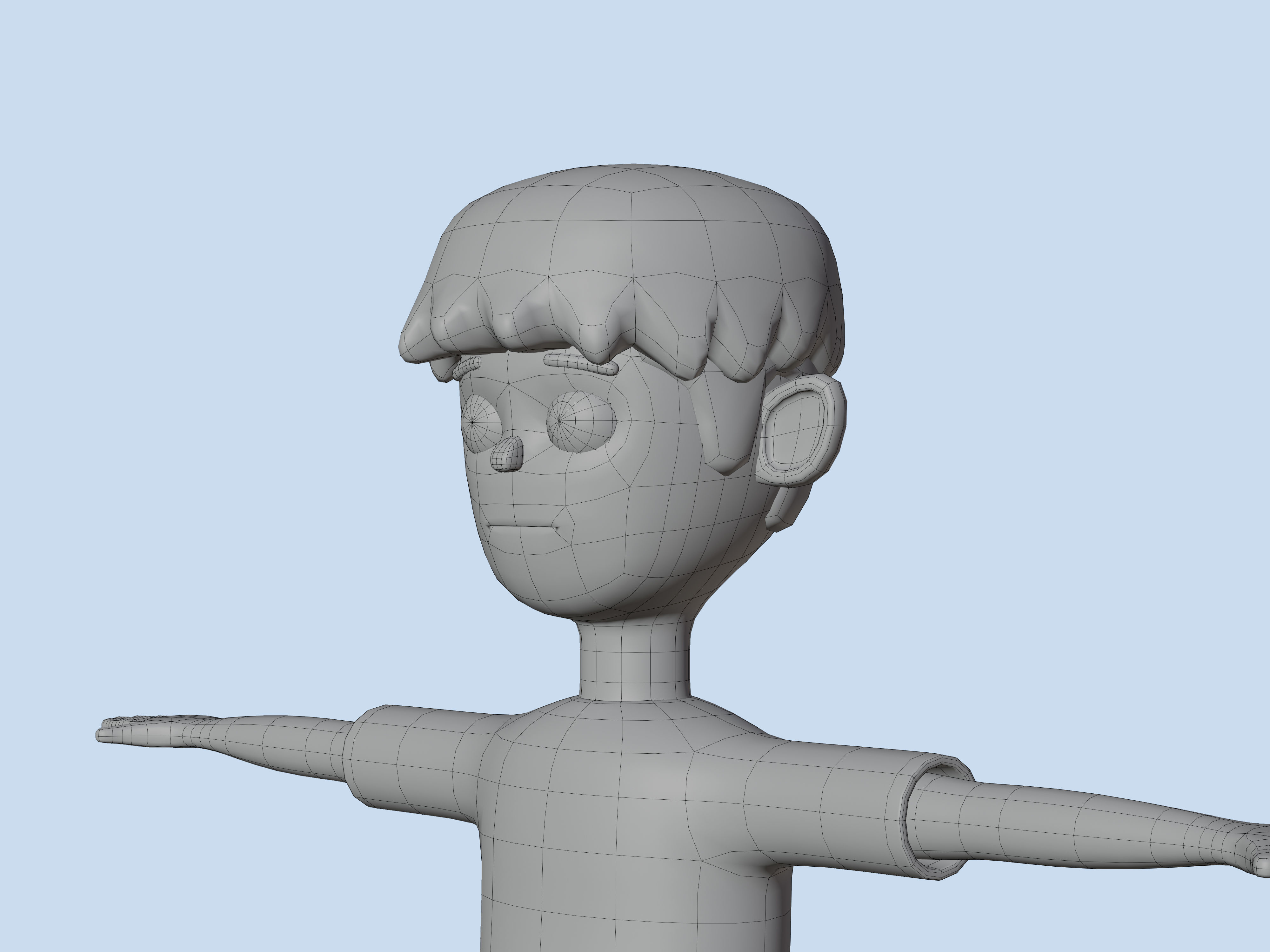 Cartoon character casual man 3D model 3D model_15