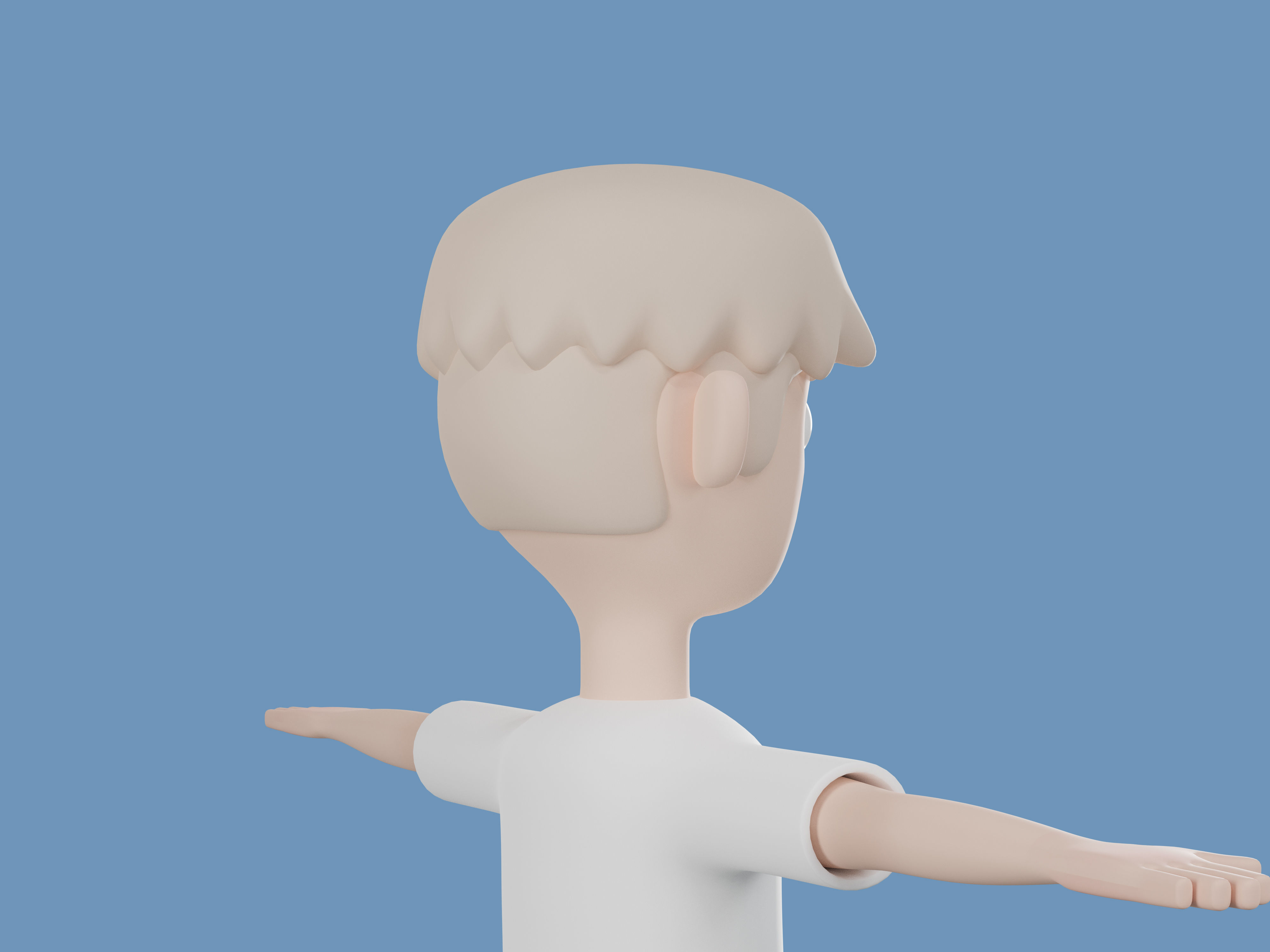 Cartoon character casual man 3D model 3D model_5