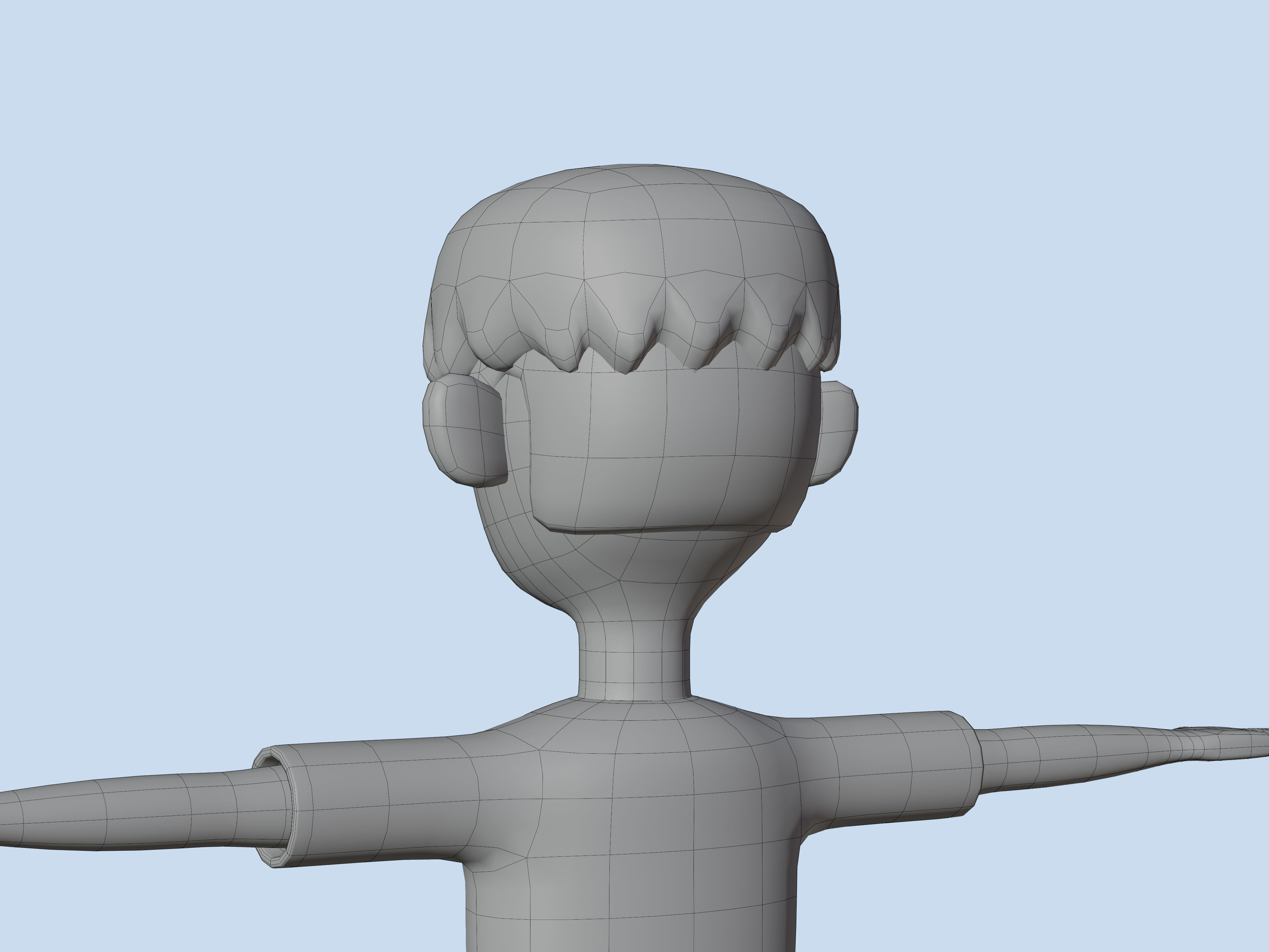 Cartoon character casual man 3D model 3D model_17