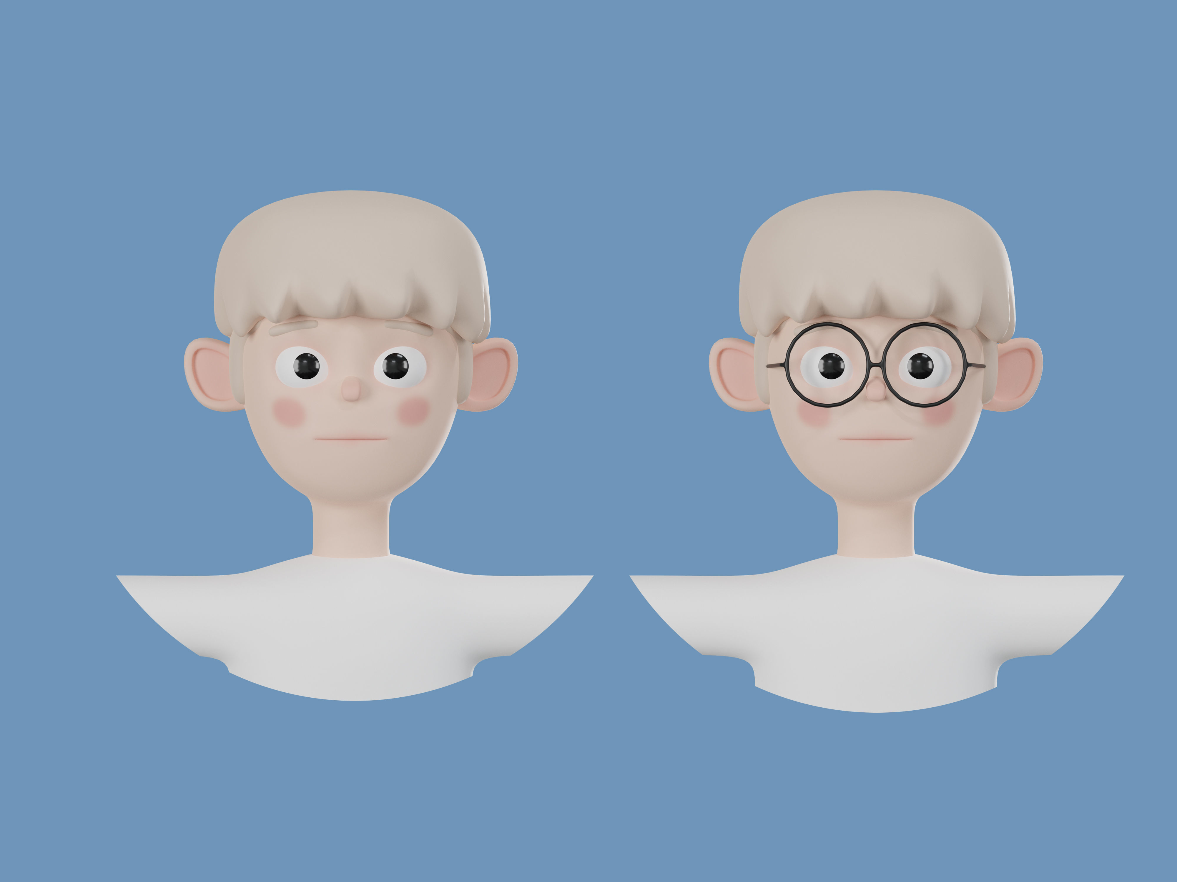 Cartoon character casual man 3D model 3D model_1