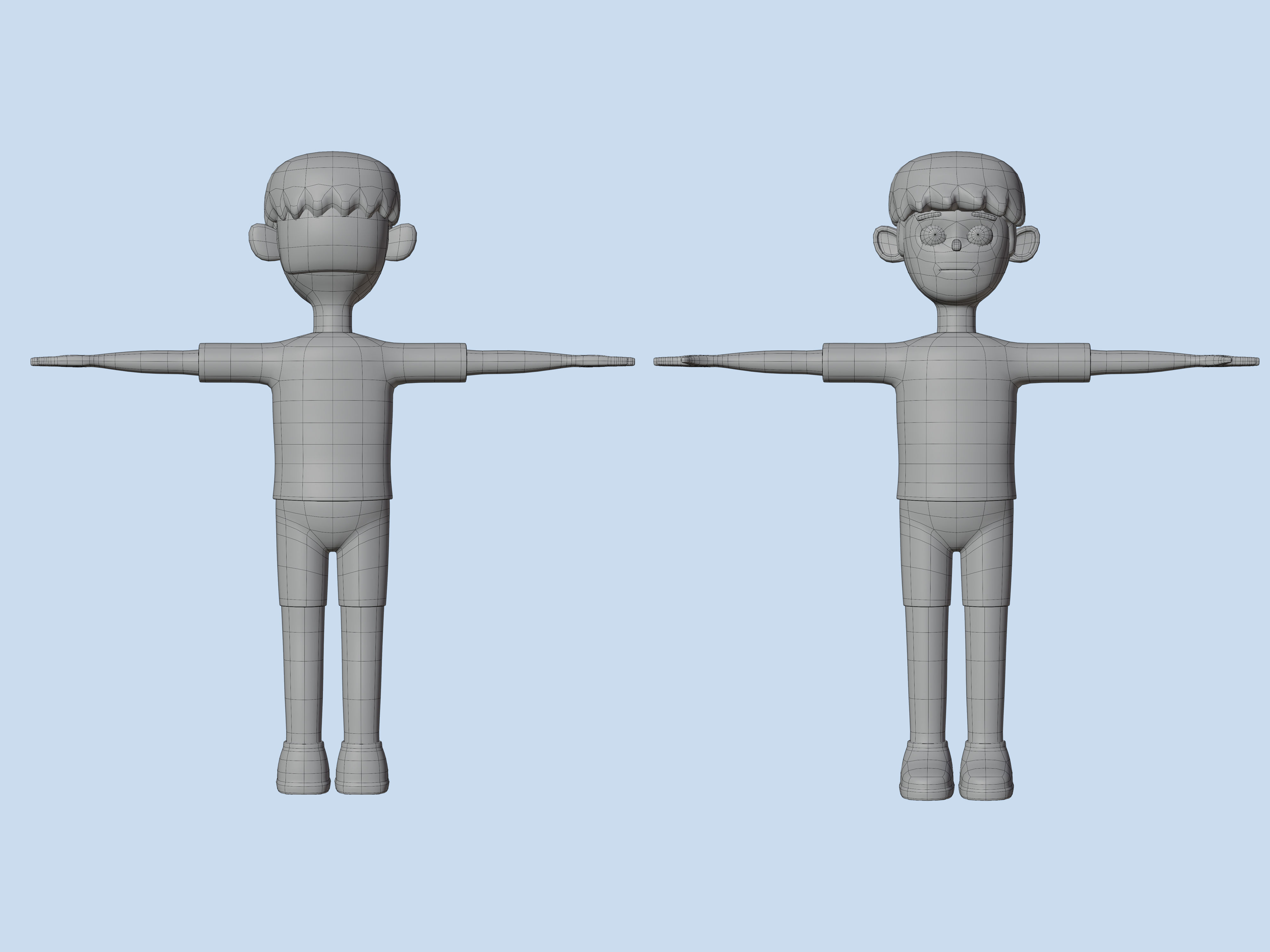 Cartoon character casual man 3D model 3D model_21