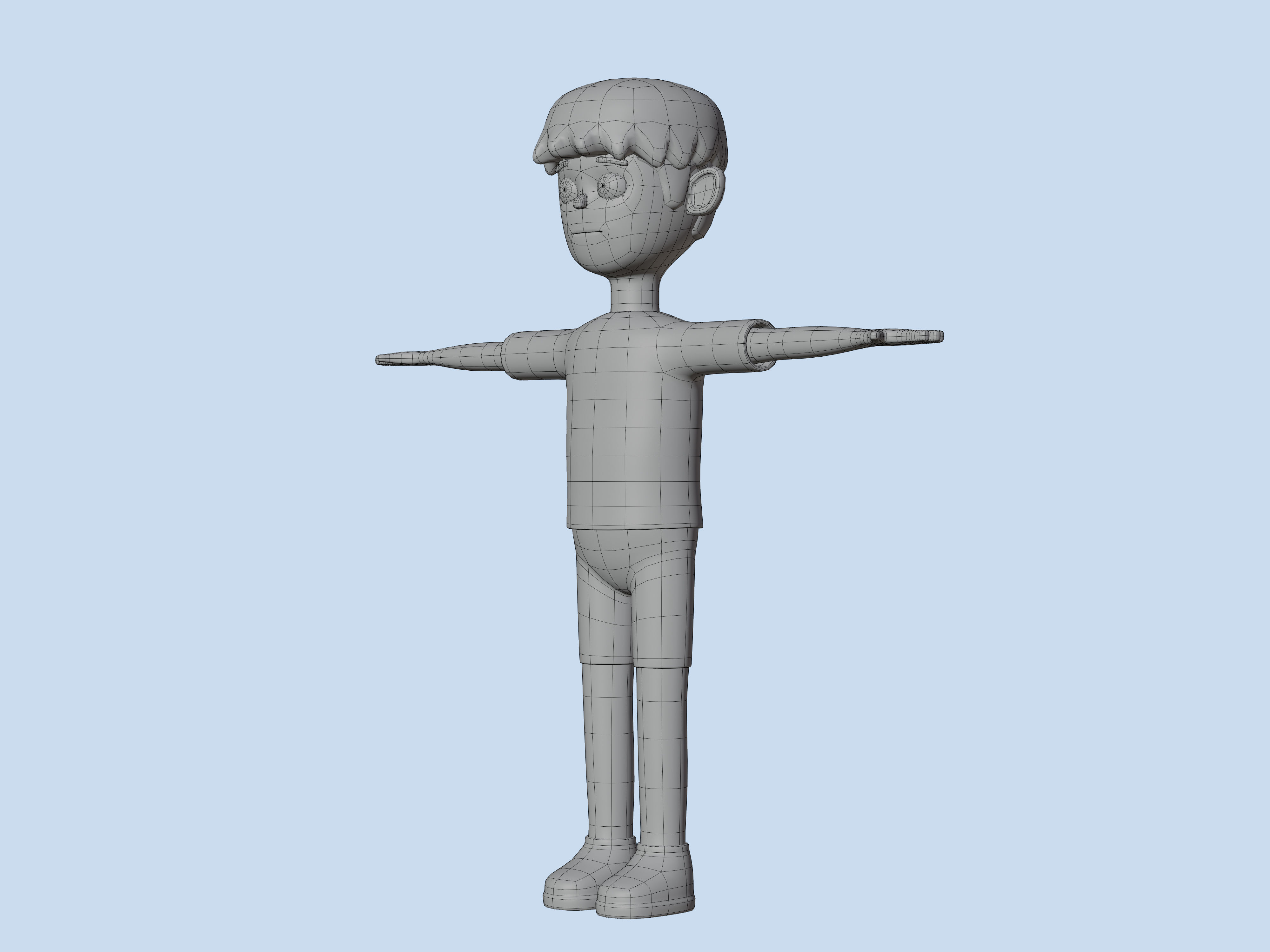 Cartoon character casual man 3D model 3D model_22