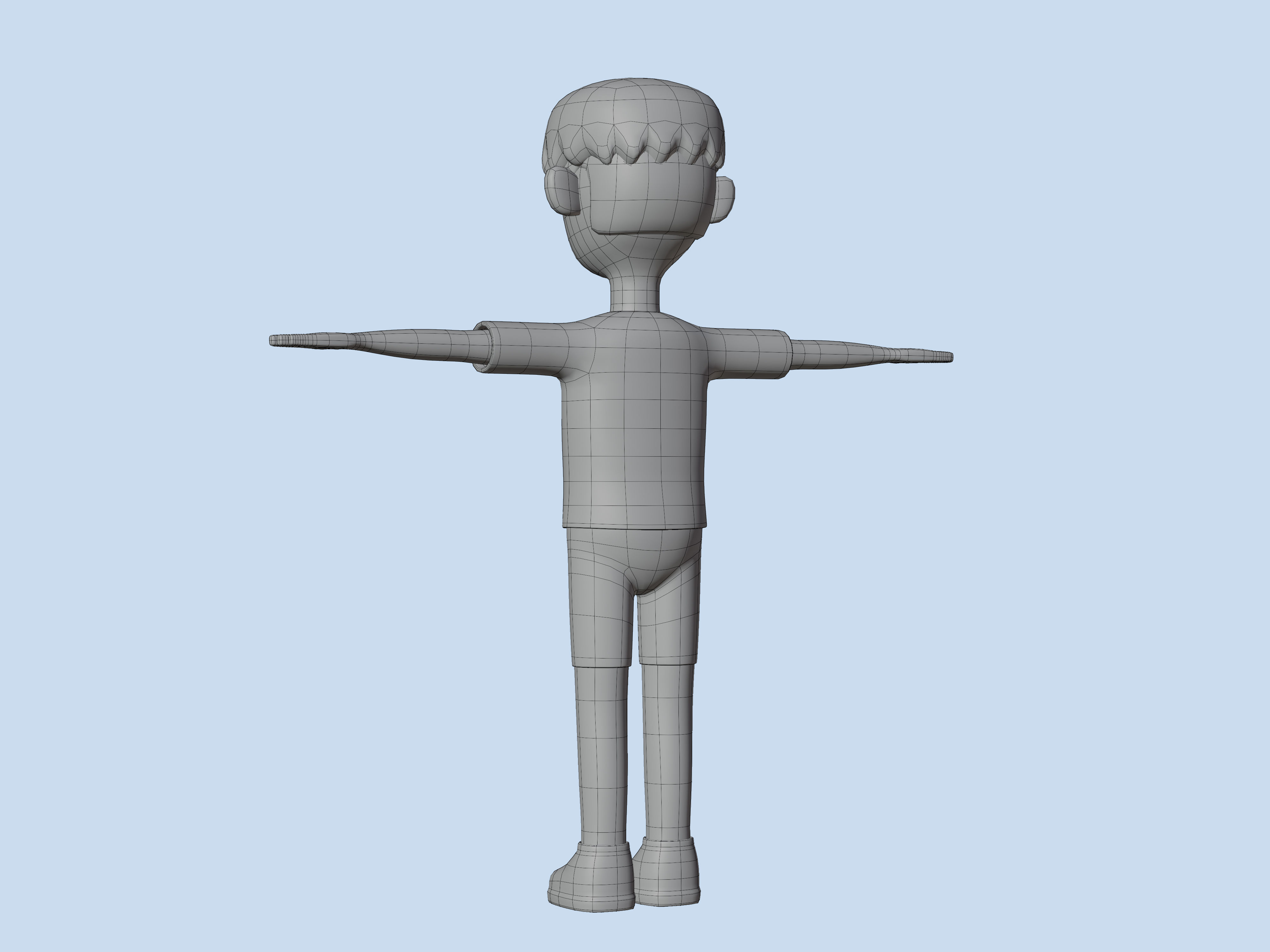 Cartoon character casual man 3D model 3D model_24