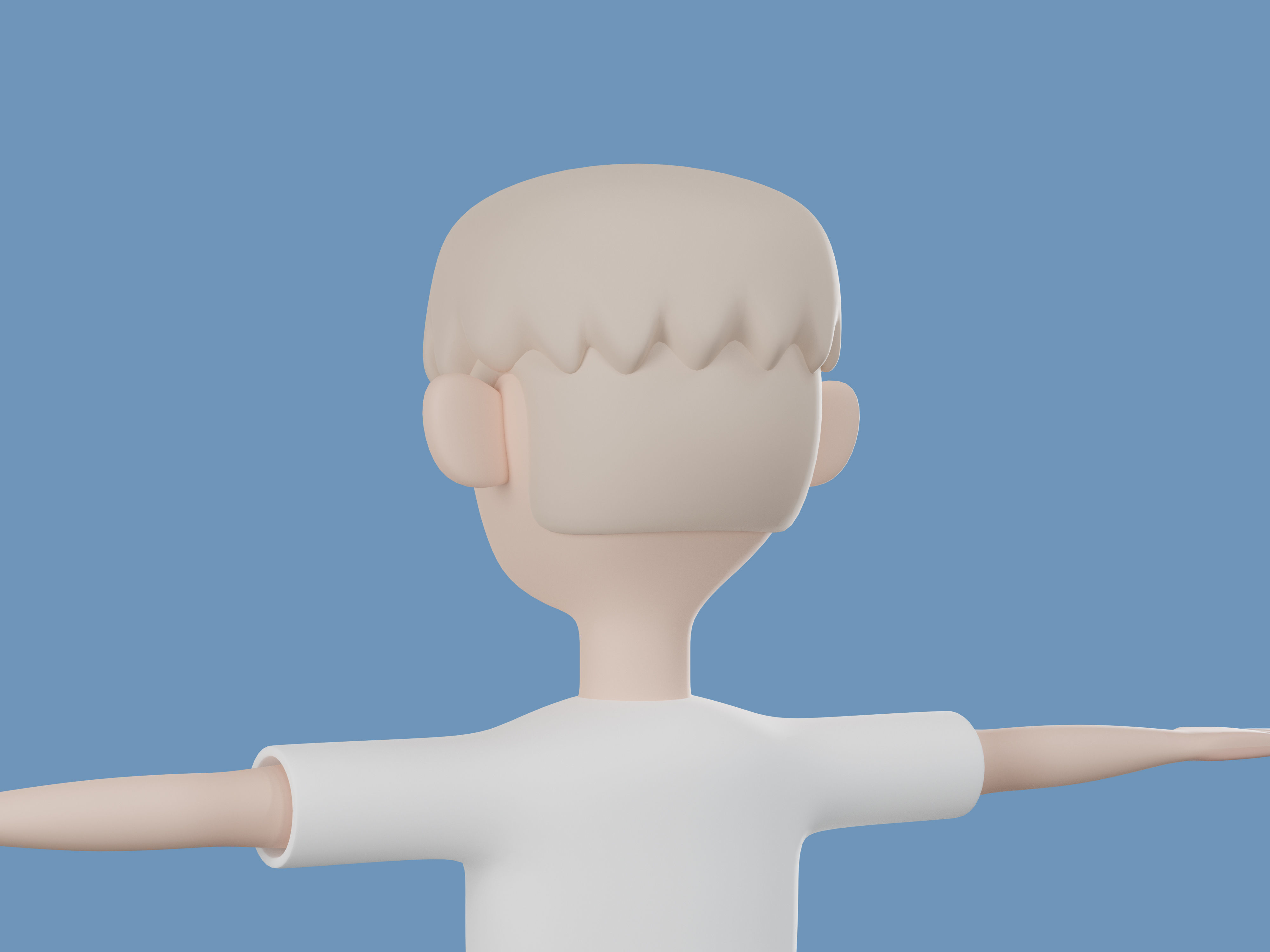 Cartoon character casual man 3D model 3D model_3